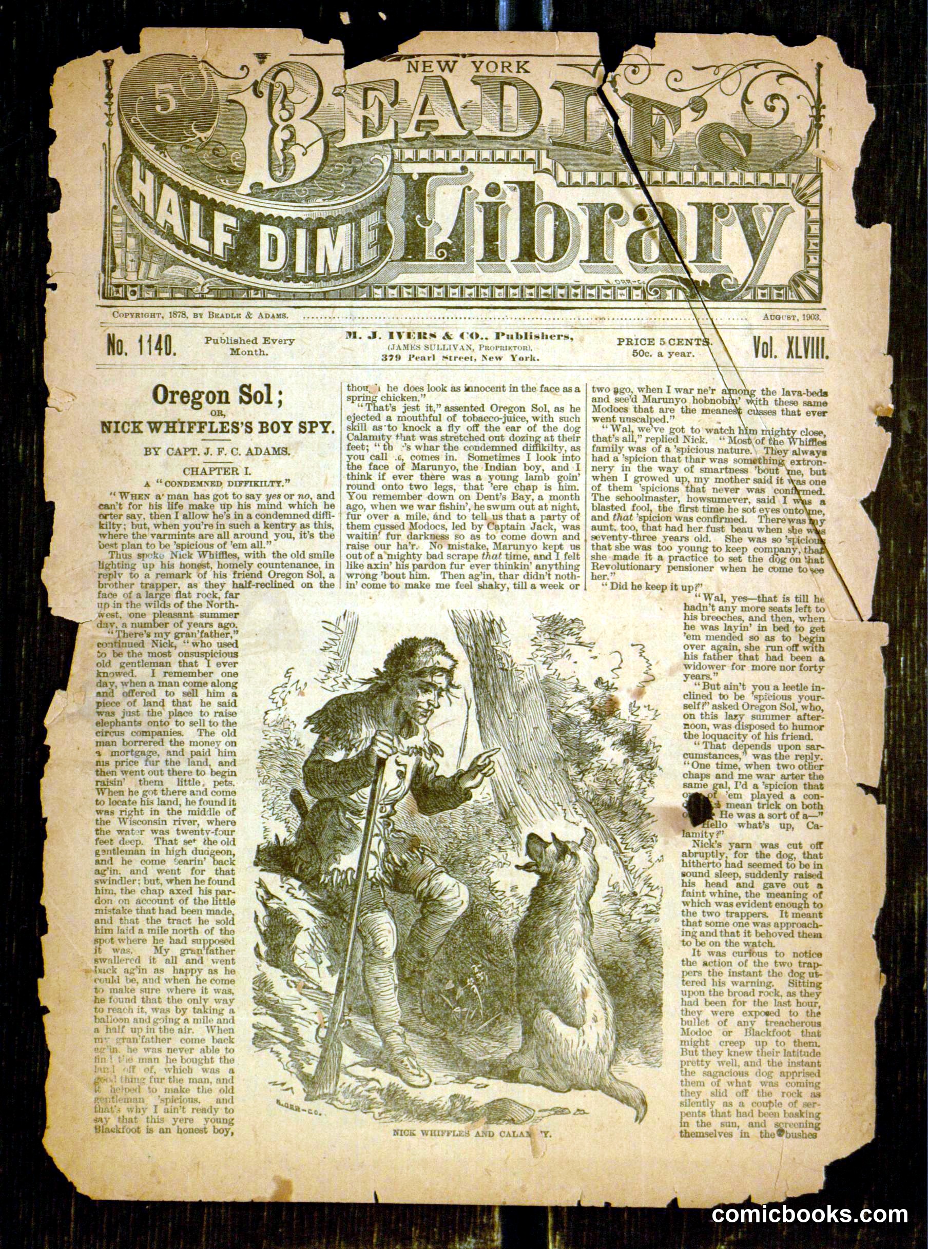 Beadle's Half Dime Library, No. 1140