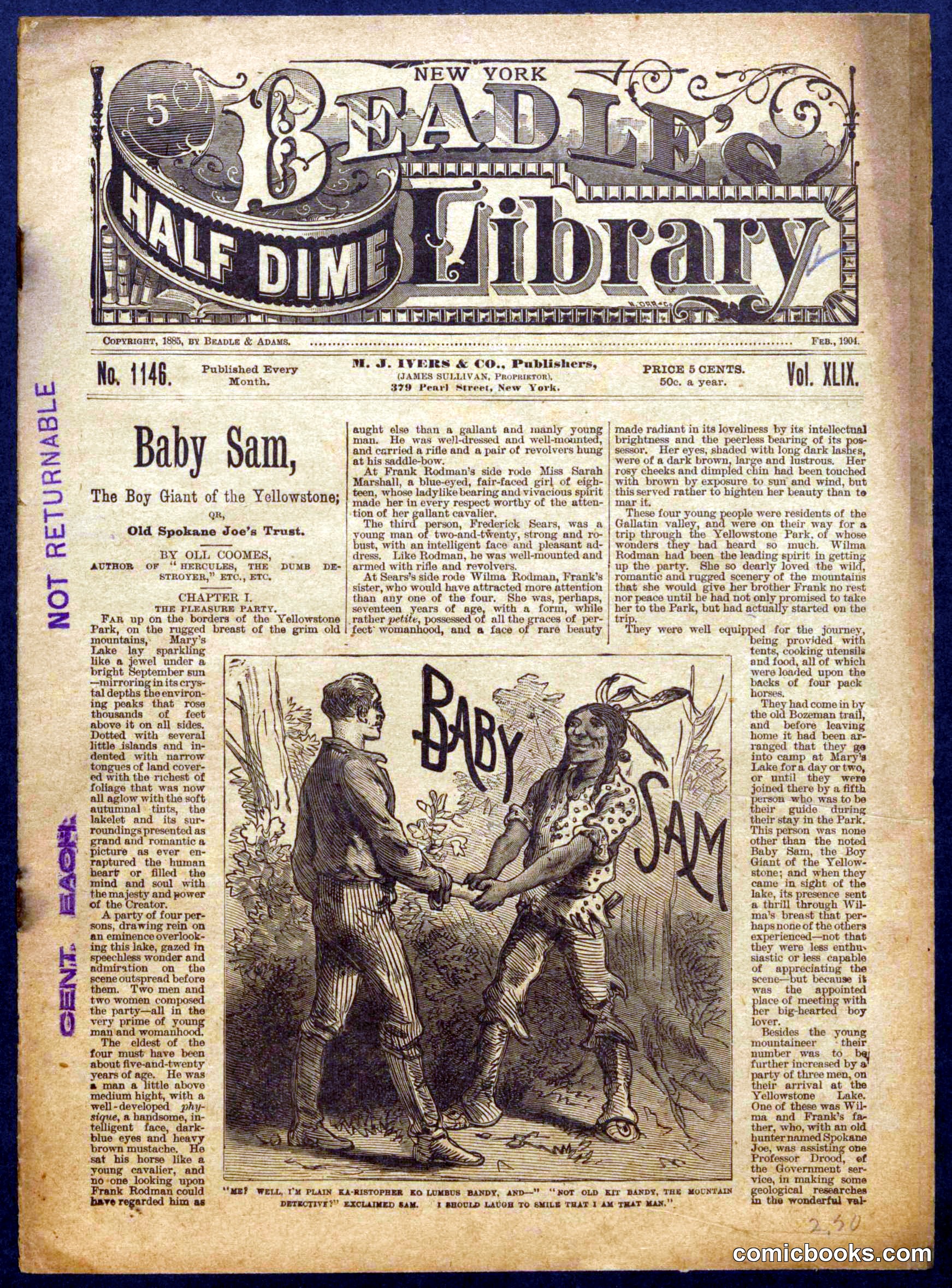 Beadle's Half Dime Library No. 1146