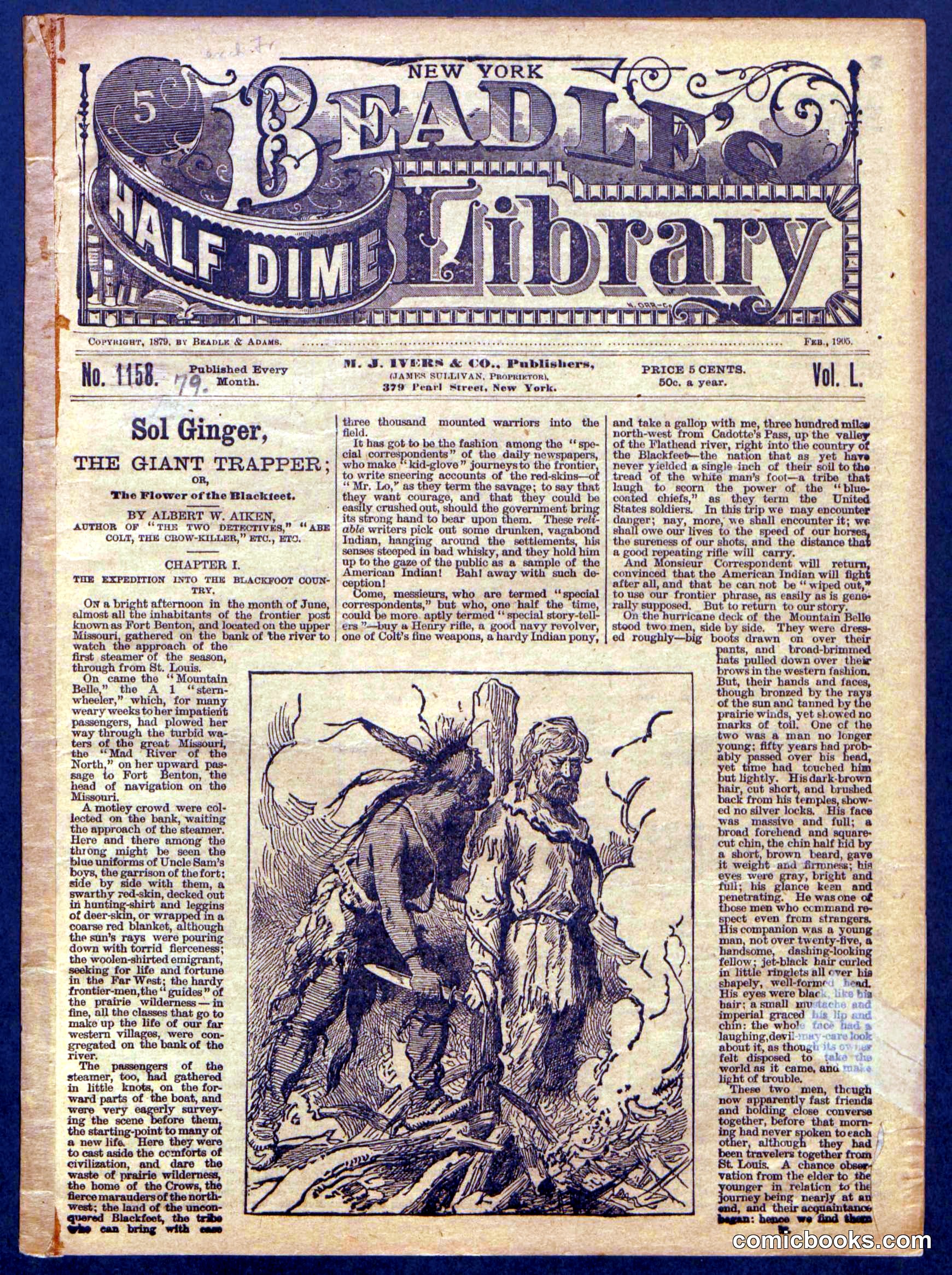 Beadle's Half Dime Library No. 1158