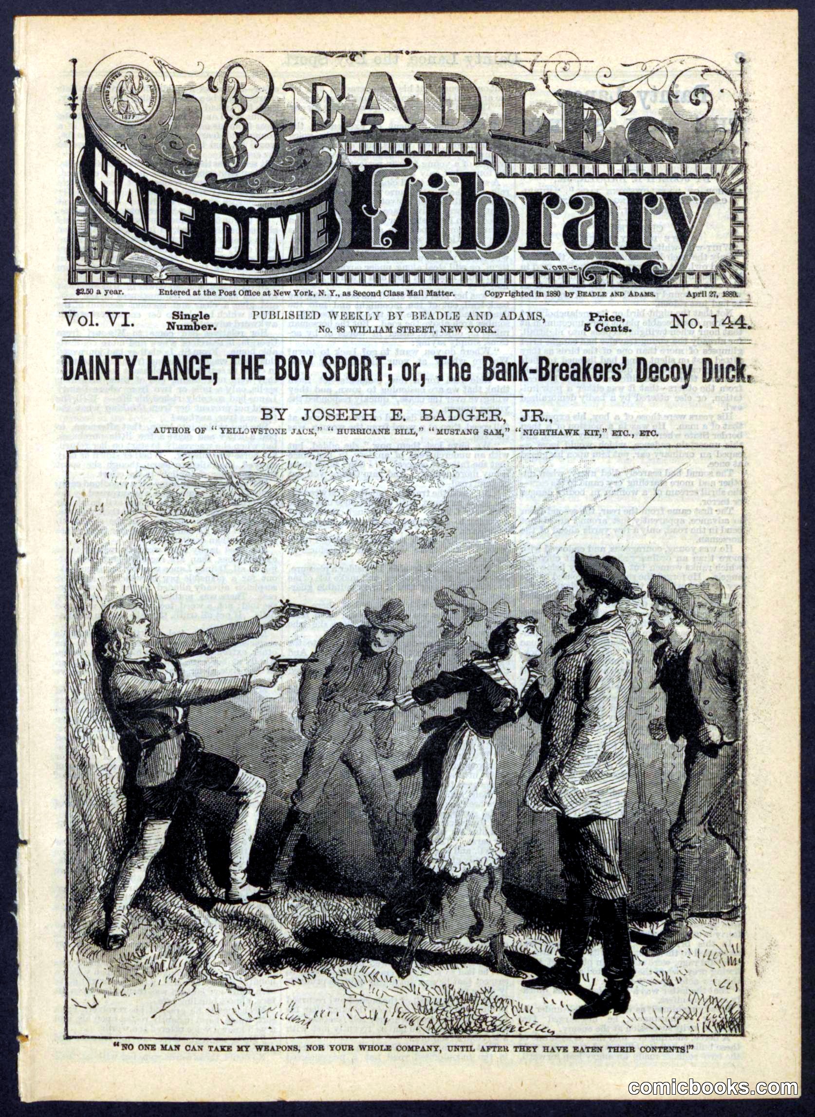 Beadle's Half Dime Library No. 144