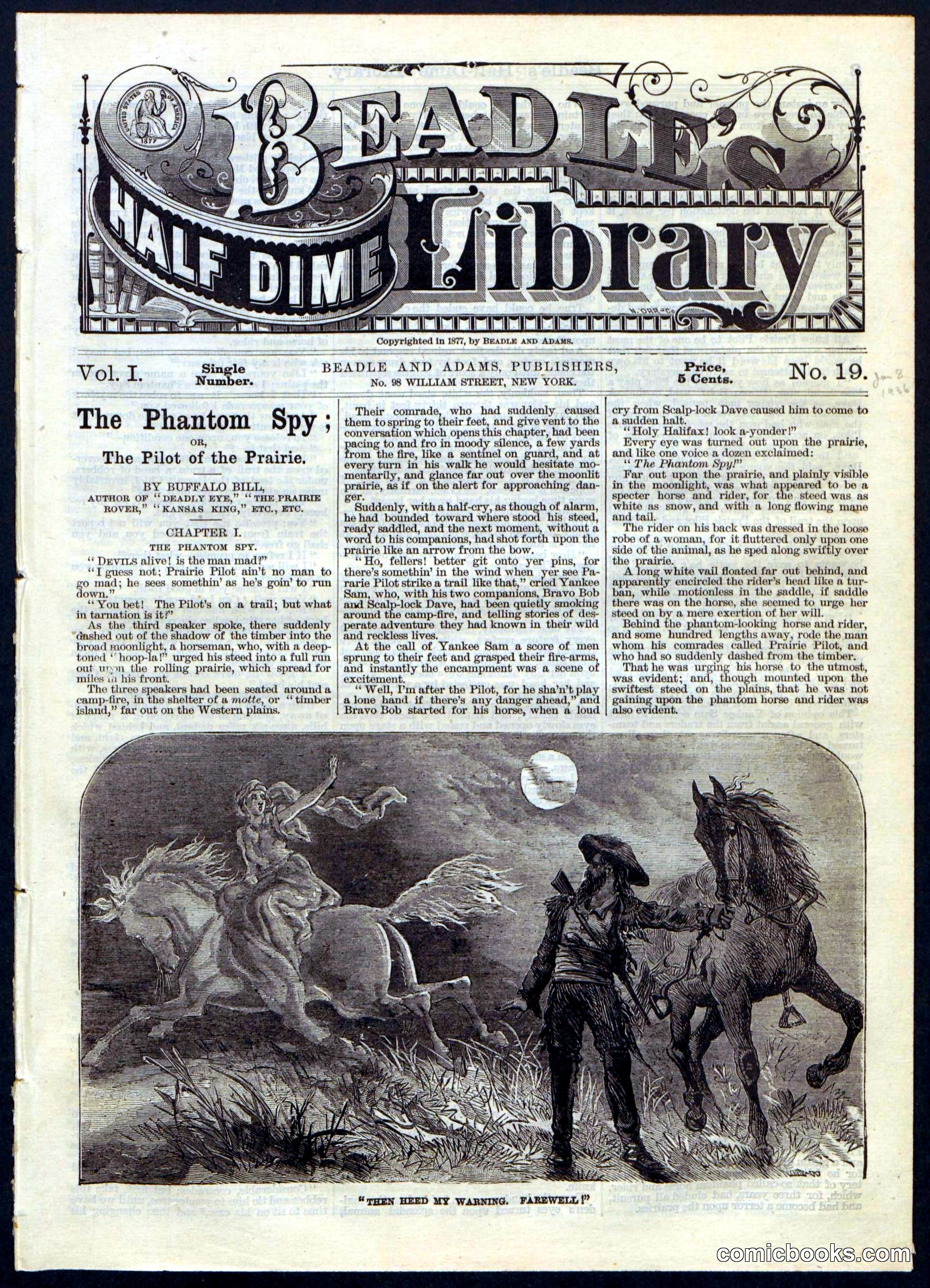 Beadle's Half Dime Library, No. 19