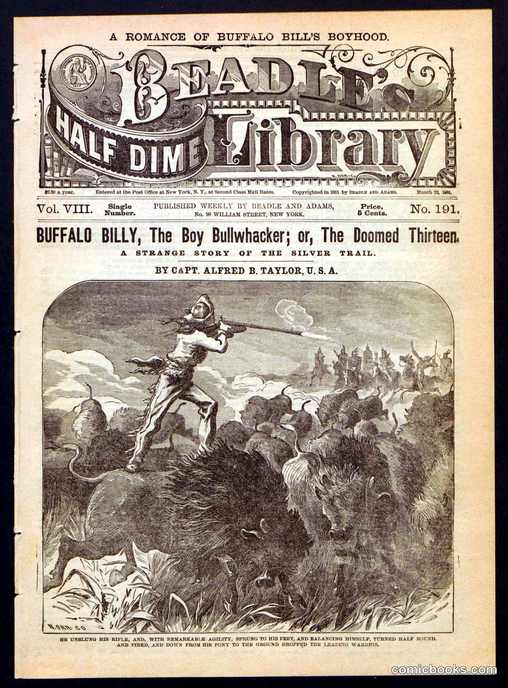 Beadle's Half Dime Library No. 191