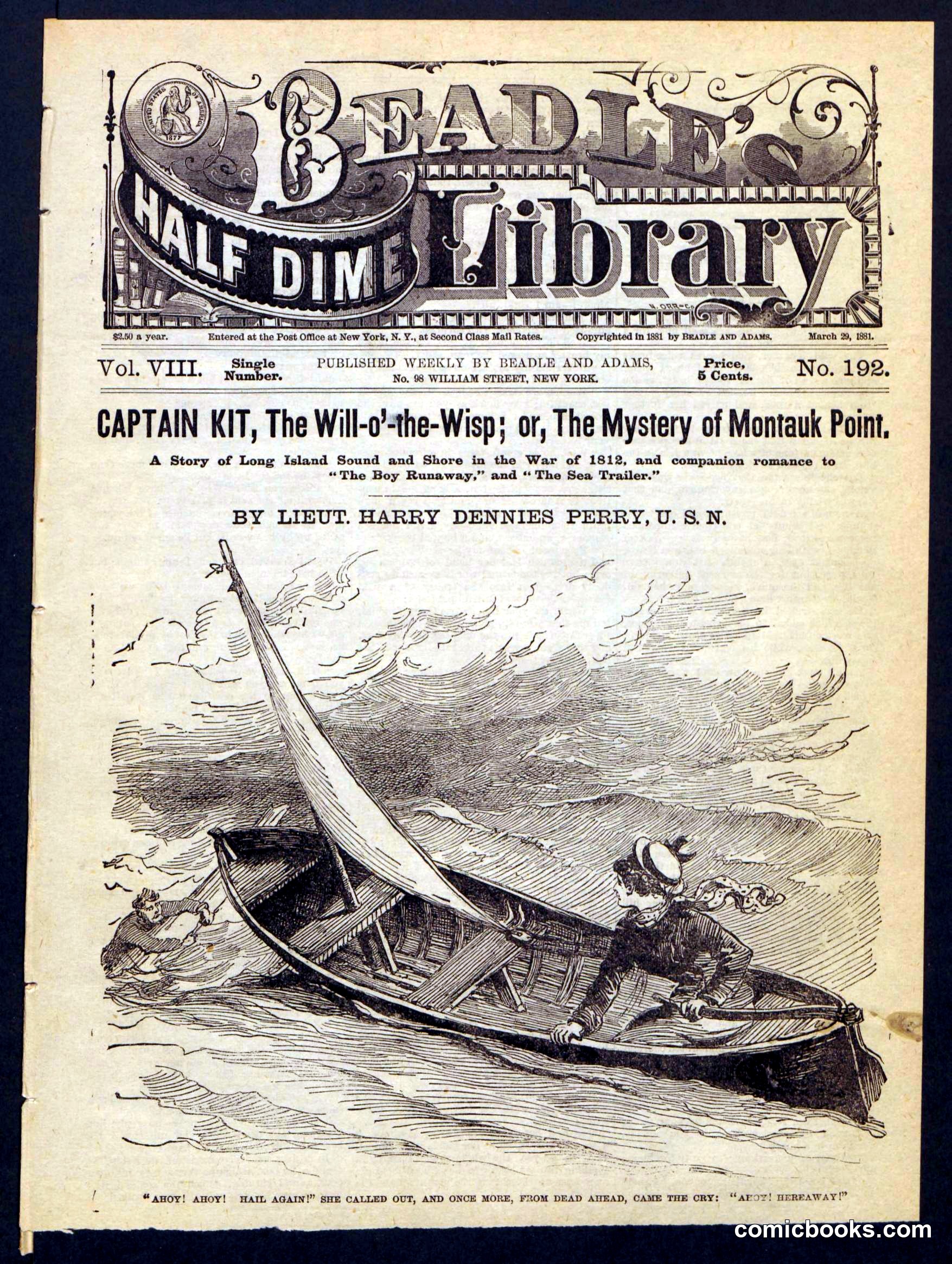 Beadle's Half Dime Library No. 192