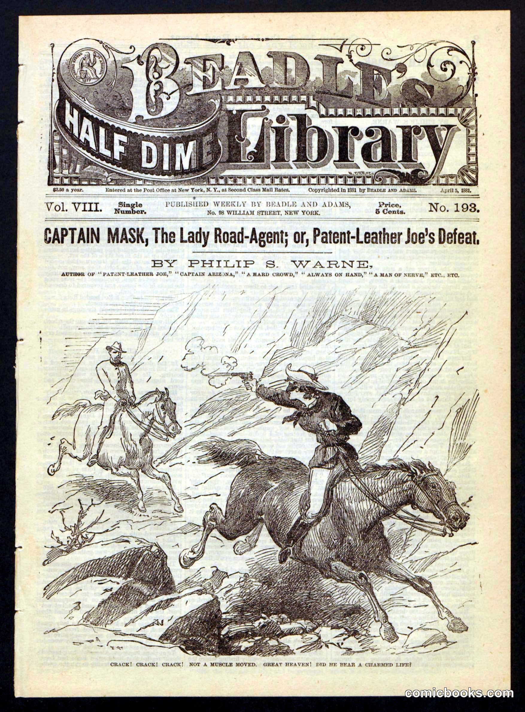 Beadle's Half Dime Library No. 193