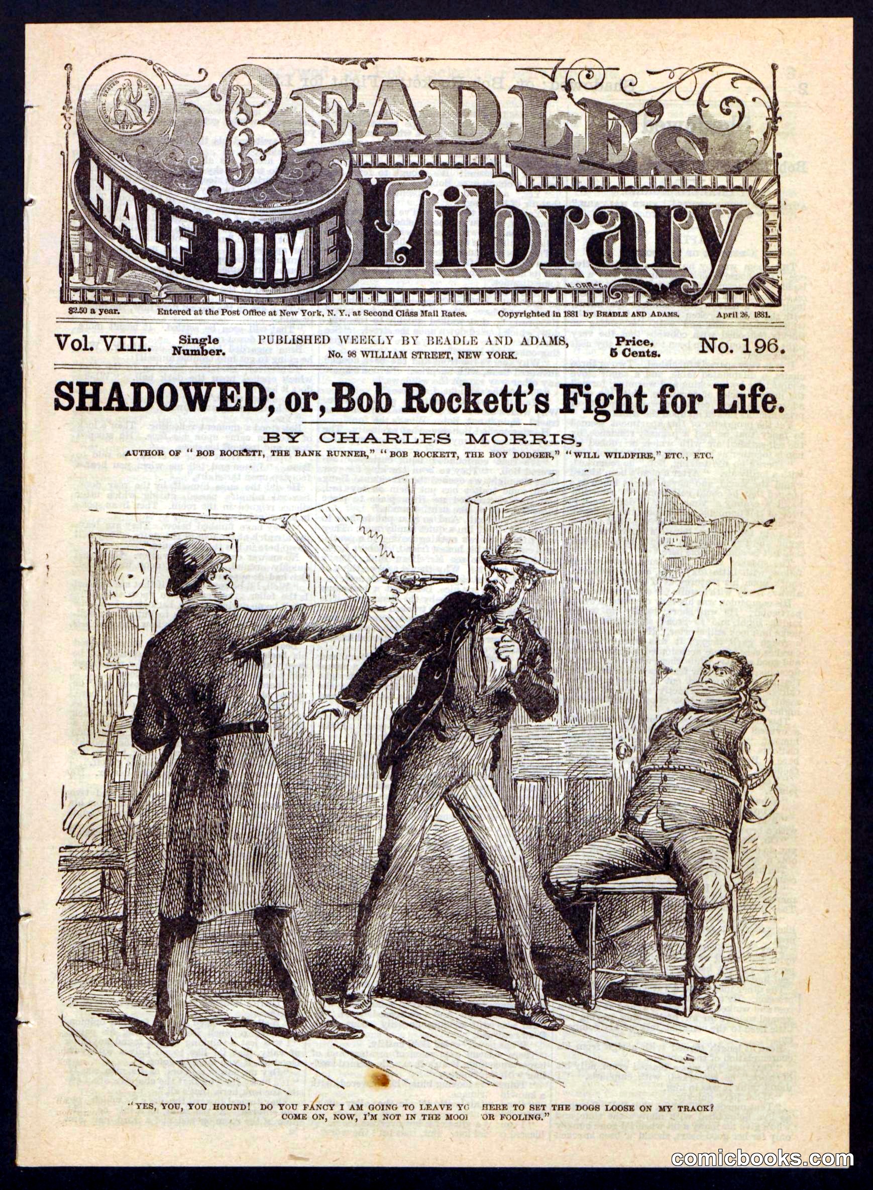 Beadle's Half Dime Library, No. 196