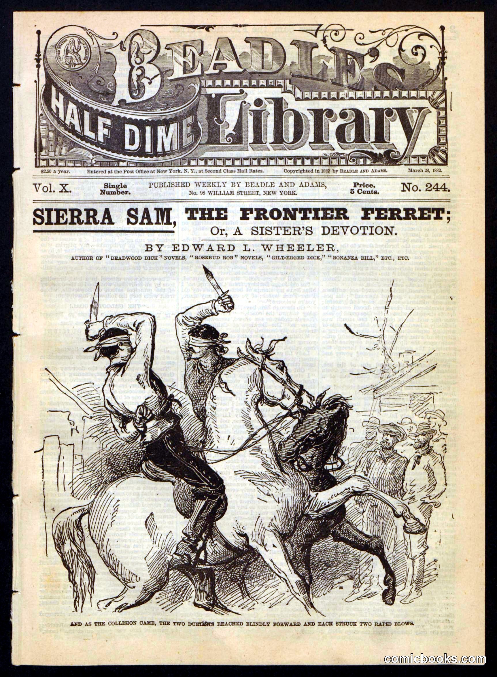 Beadle's Half Dime Library, No. 244