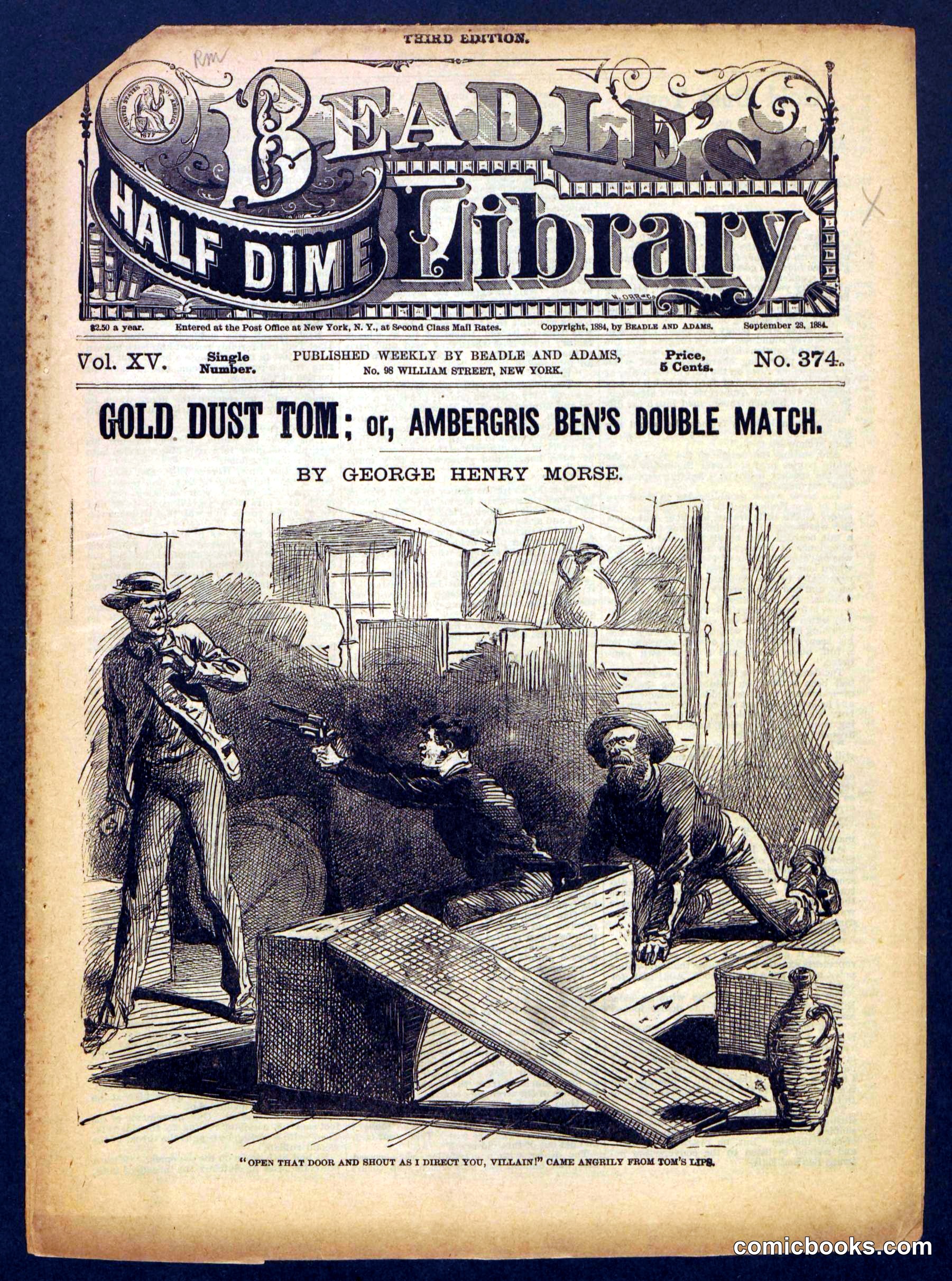Beadle's Half Dime Library, No. 374