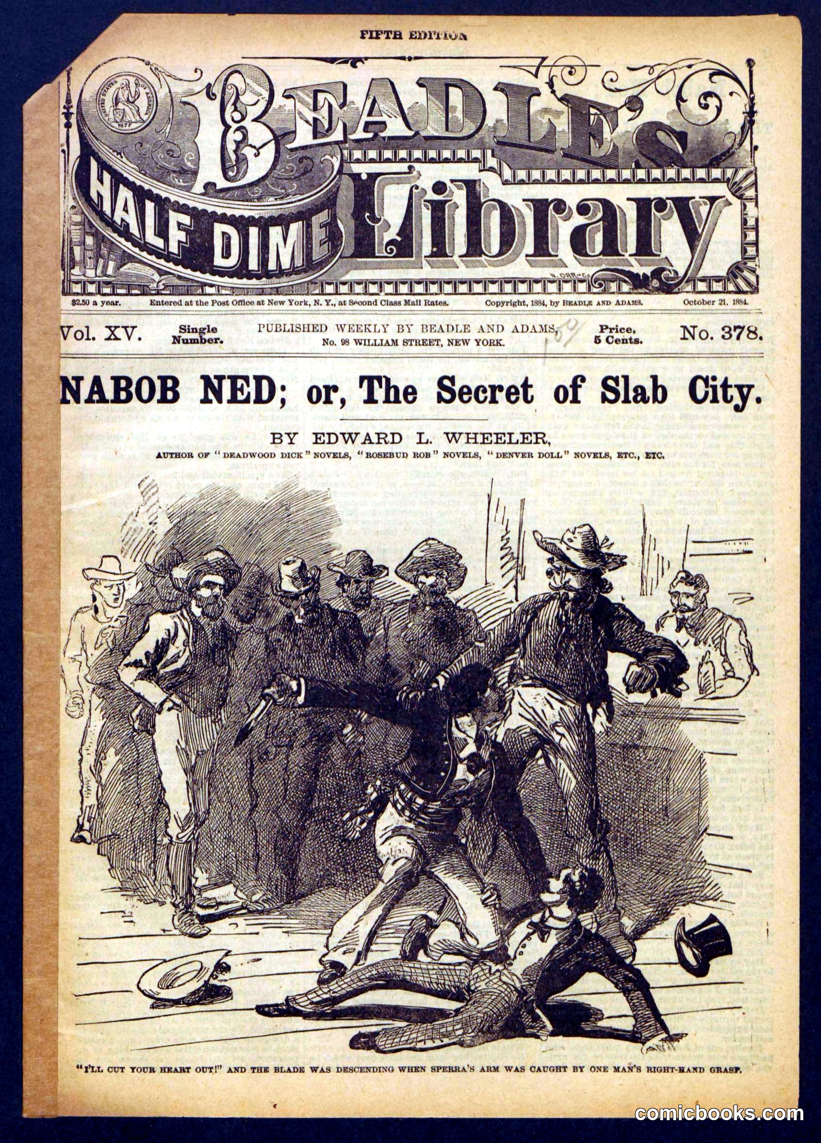 Beadle's Half Dime Library, No. 378