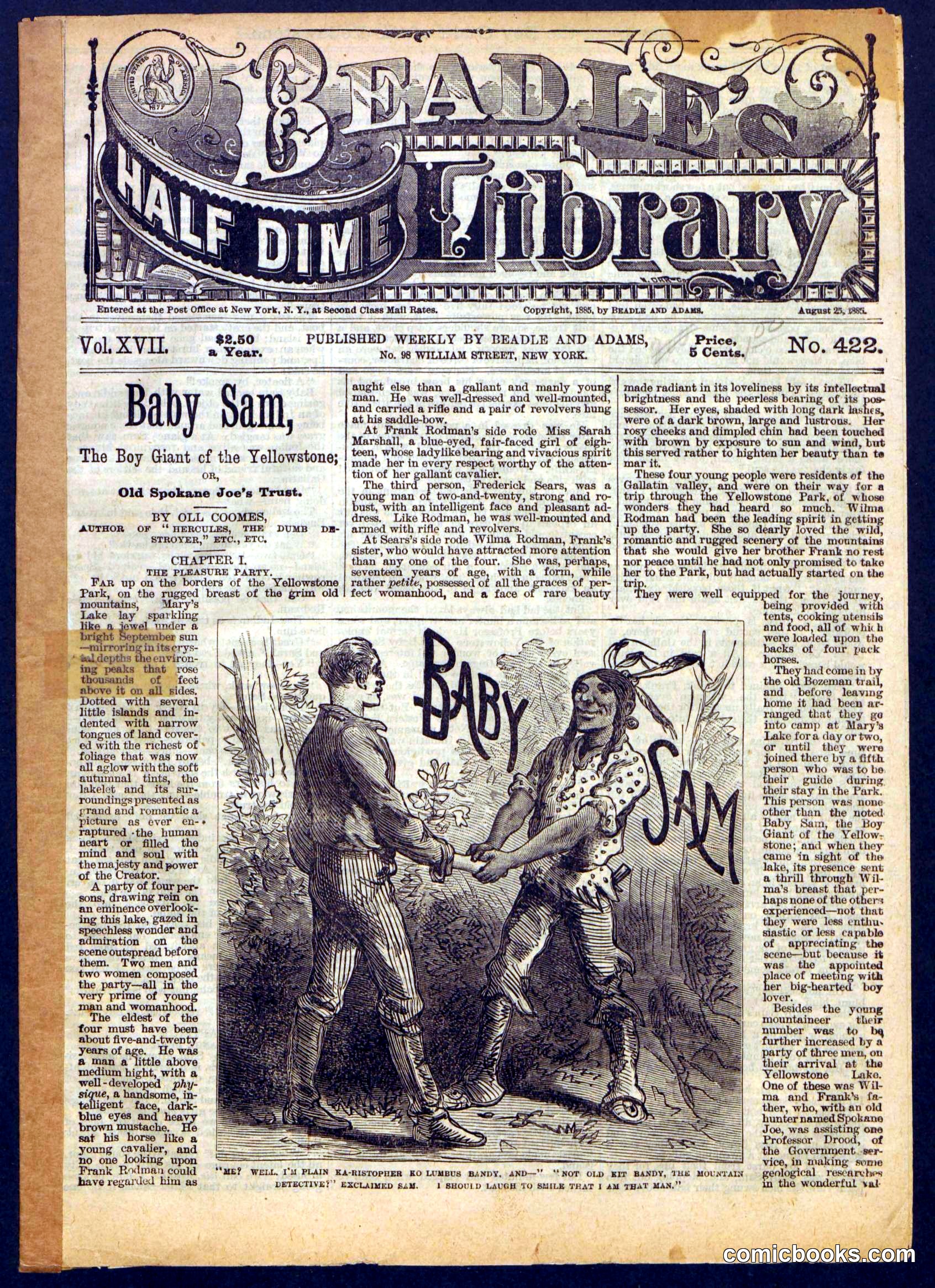 Beadle's Half Dime Library, No. 422