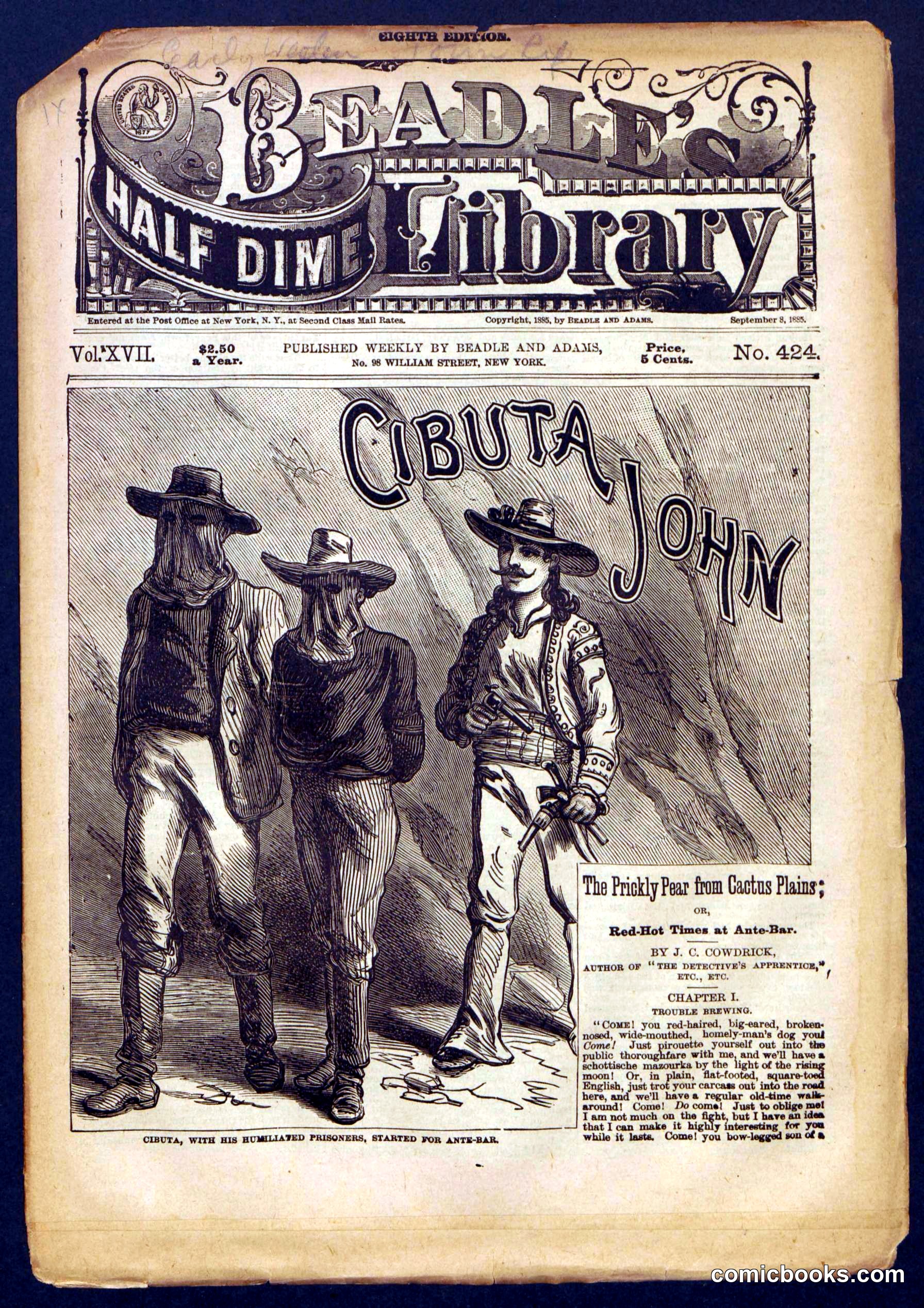 Beadle's Half Dime Library No. 424