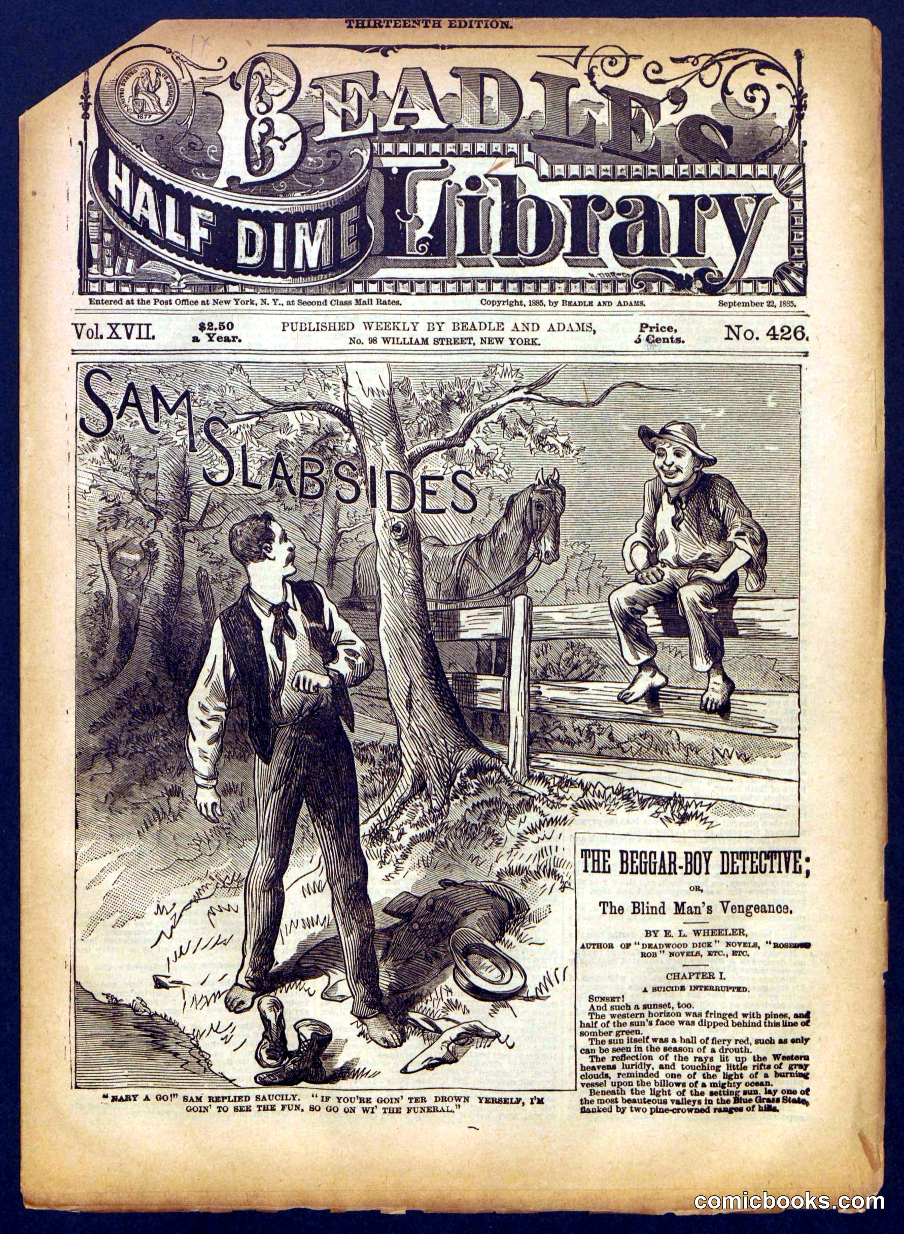 Beadle's Half Dime Library, No. 426