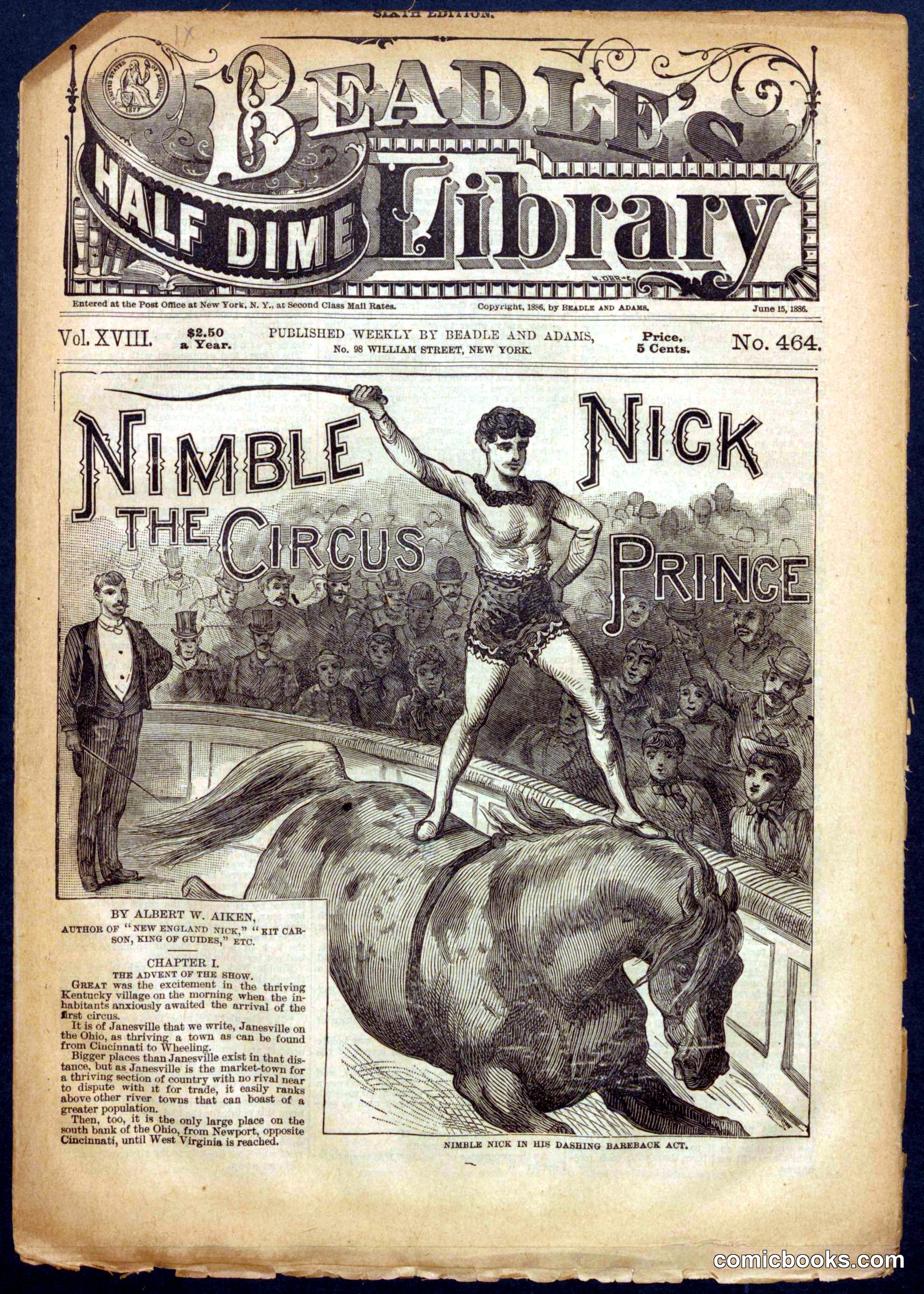 Beadle's Half Dime Library No. 464