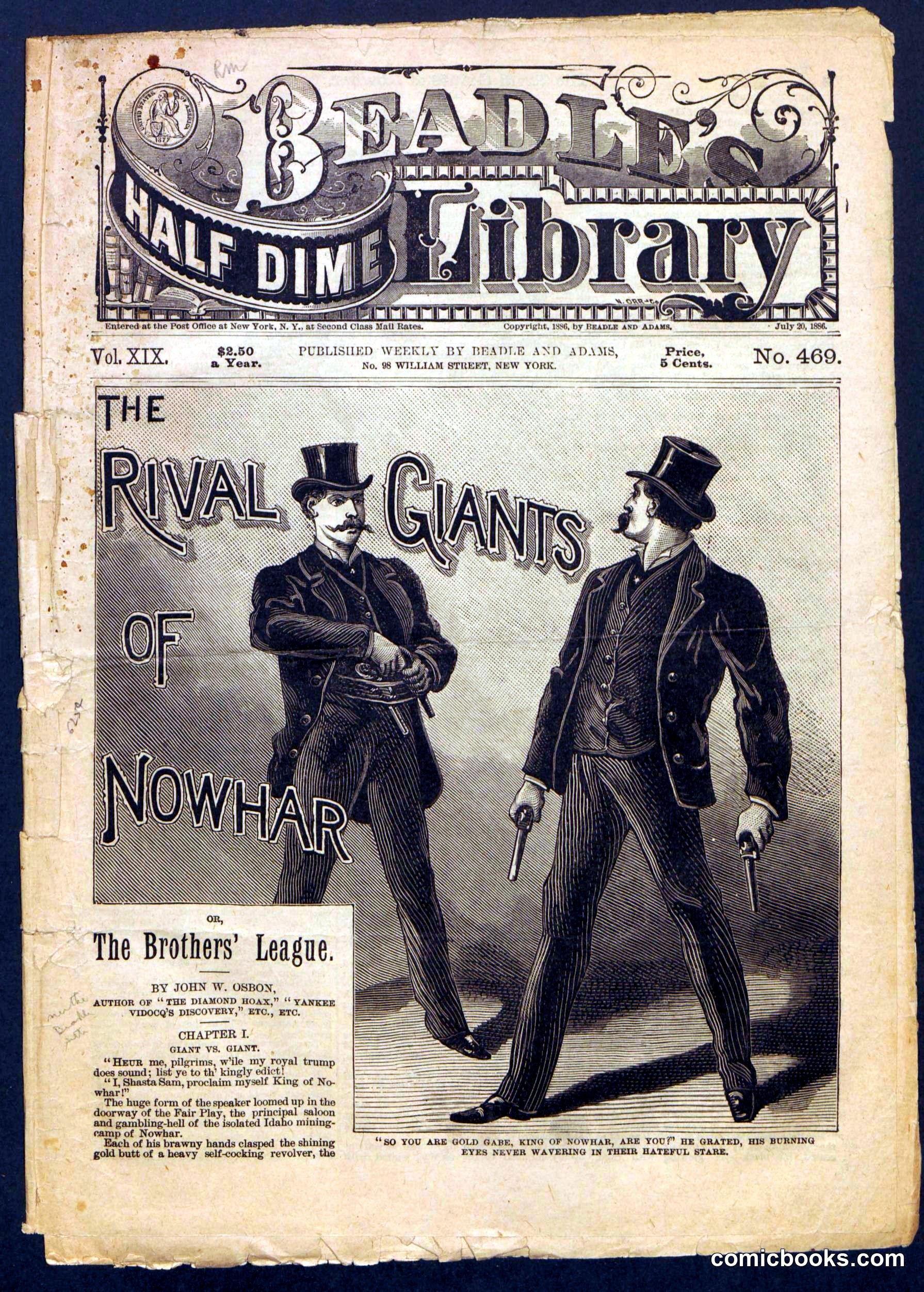 Beadle's Half Dime Library, No. 469