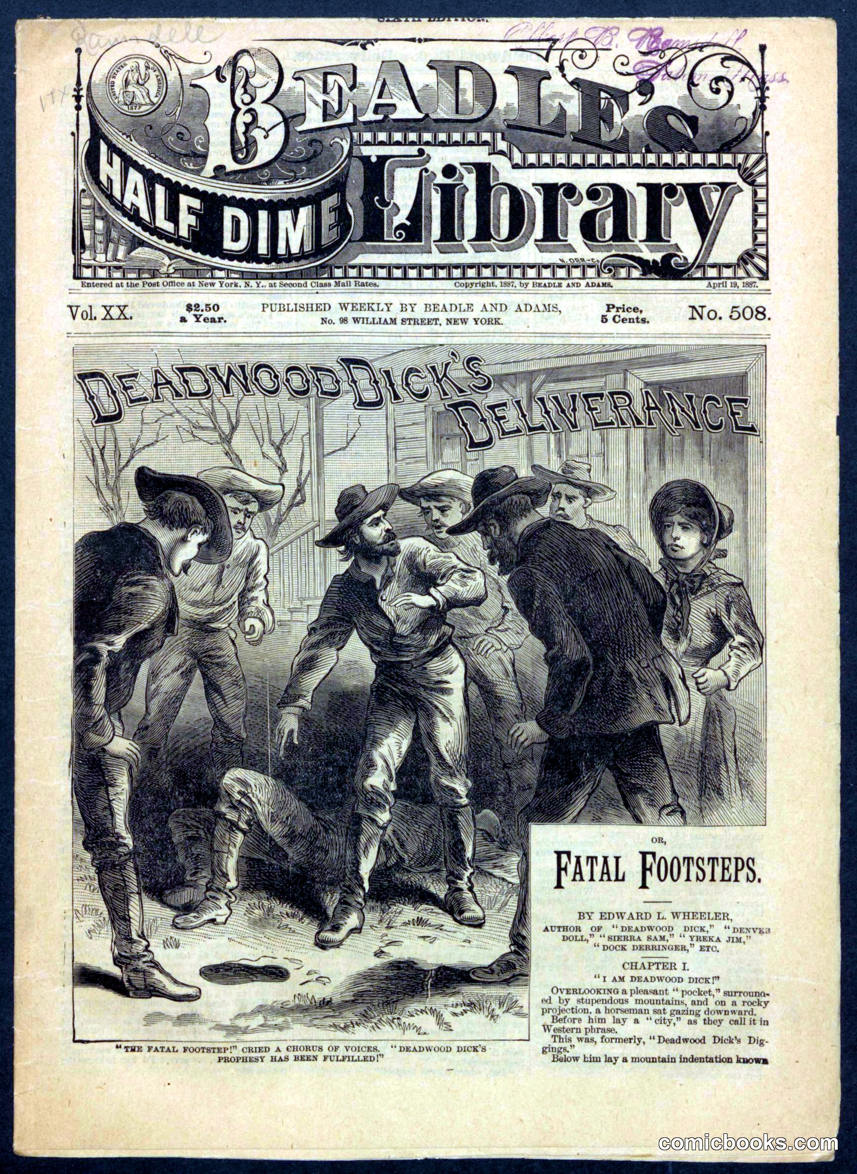 Beadle's Half Dime Library, No. 508
