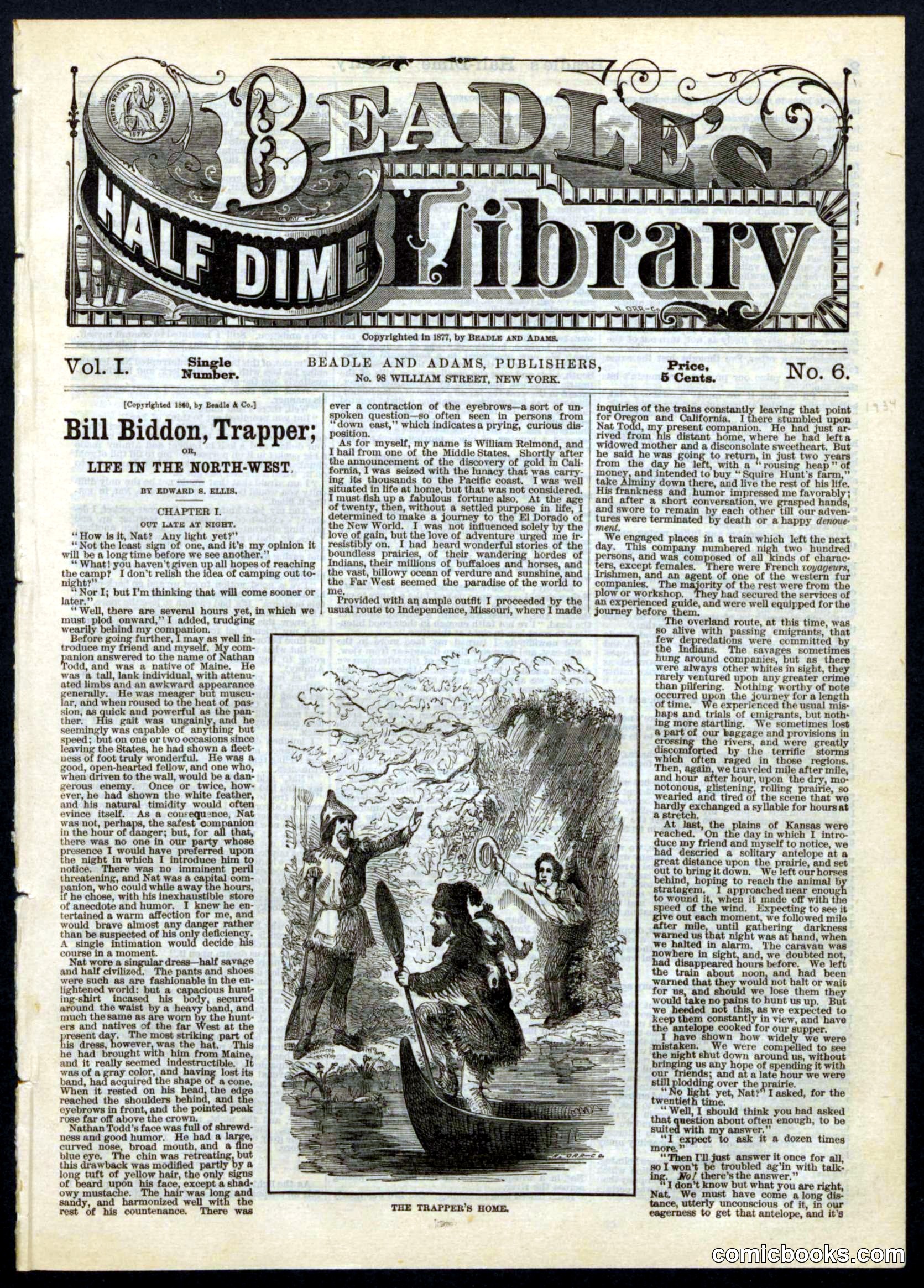Beadle's Half Dime Library, No. 6