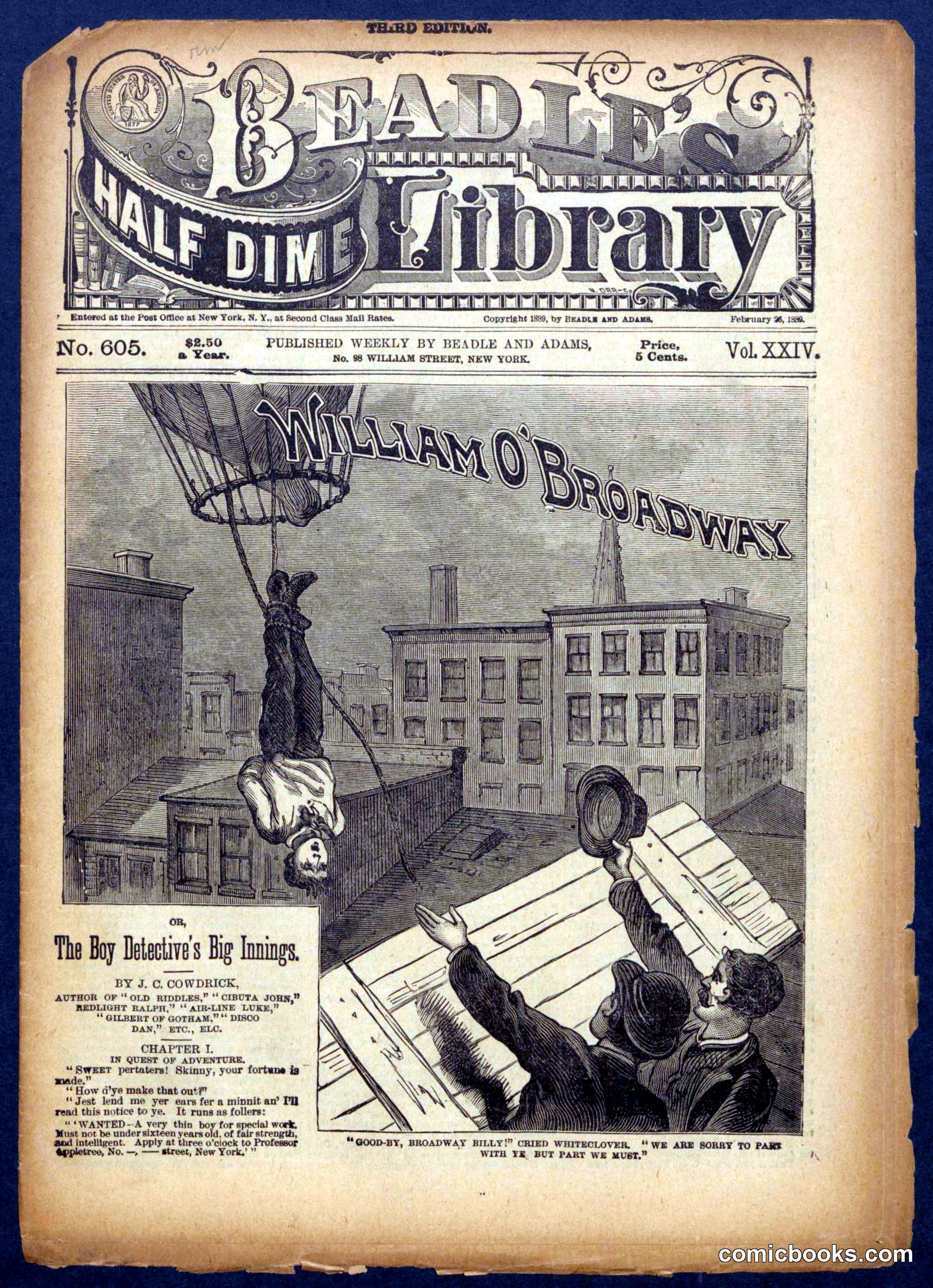 Beadle's Half Dime Library, No. 605