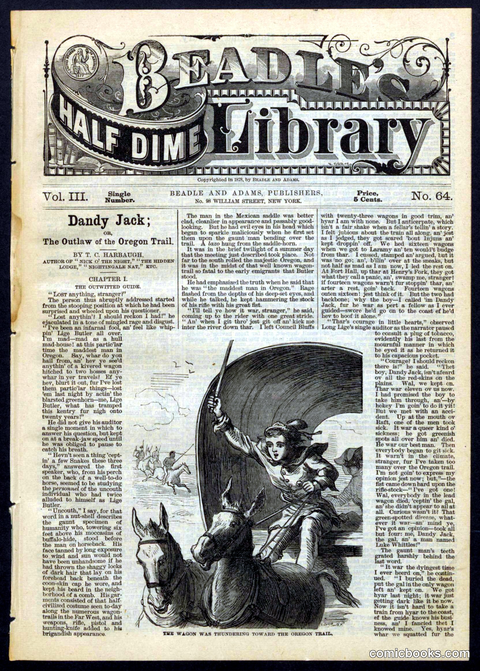 Beadle's Half Dime Library, No. 64