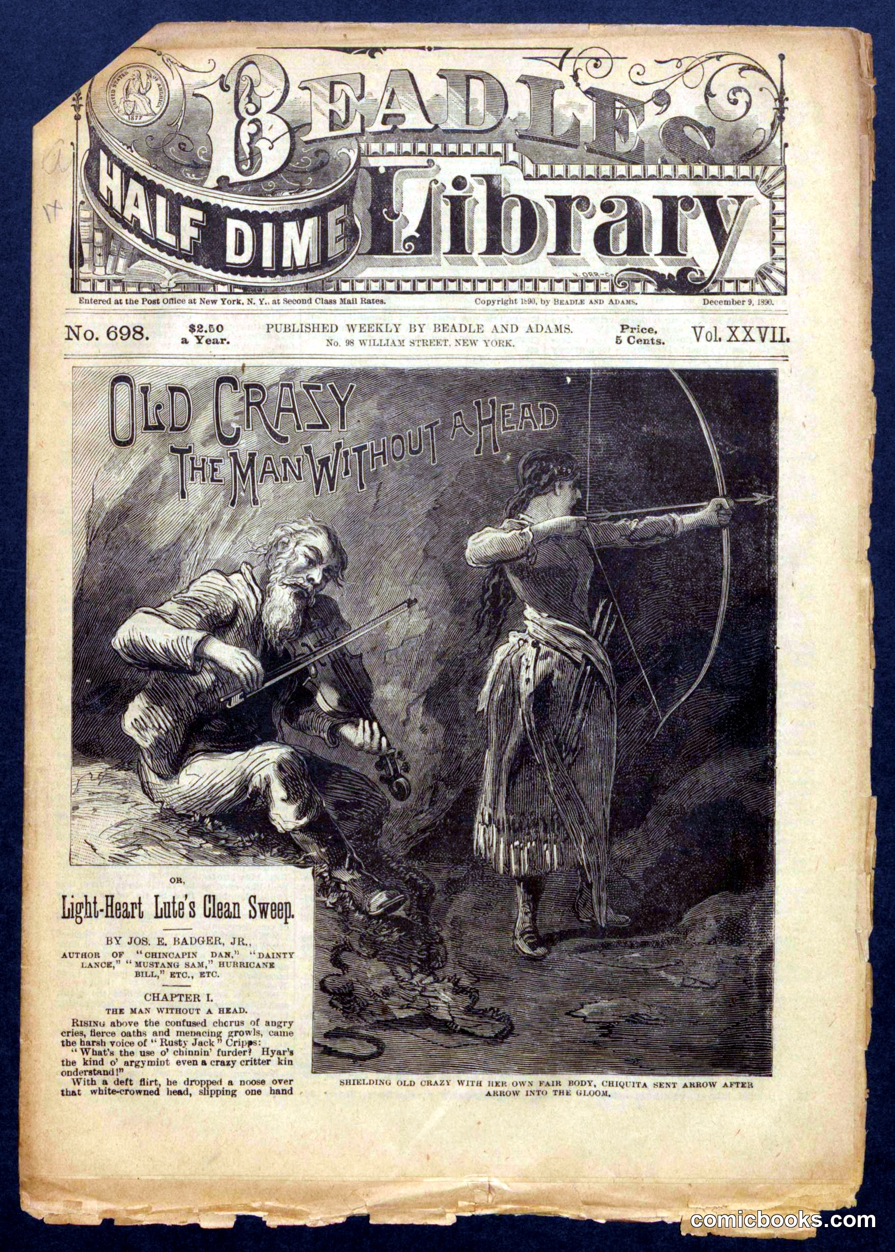 Beadle's Half Dime Library No. 698