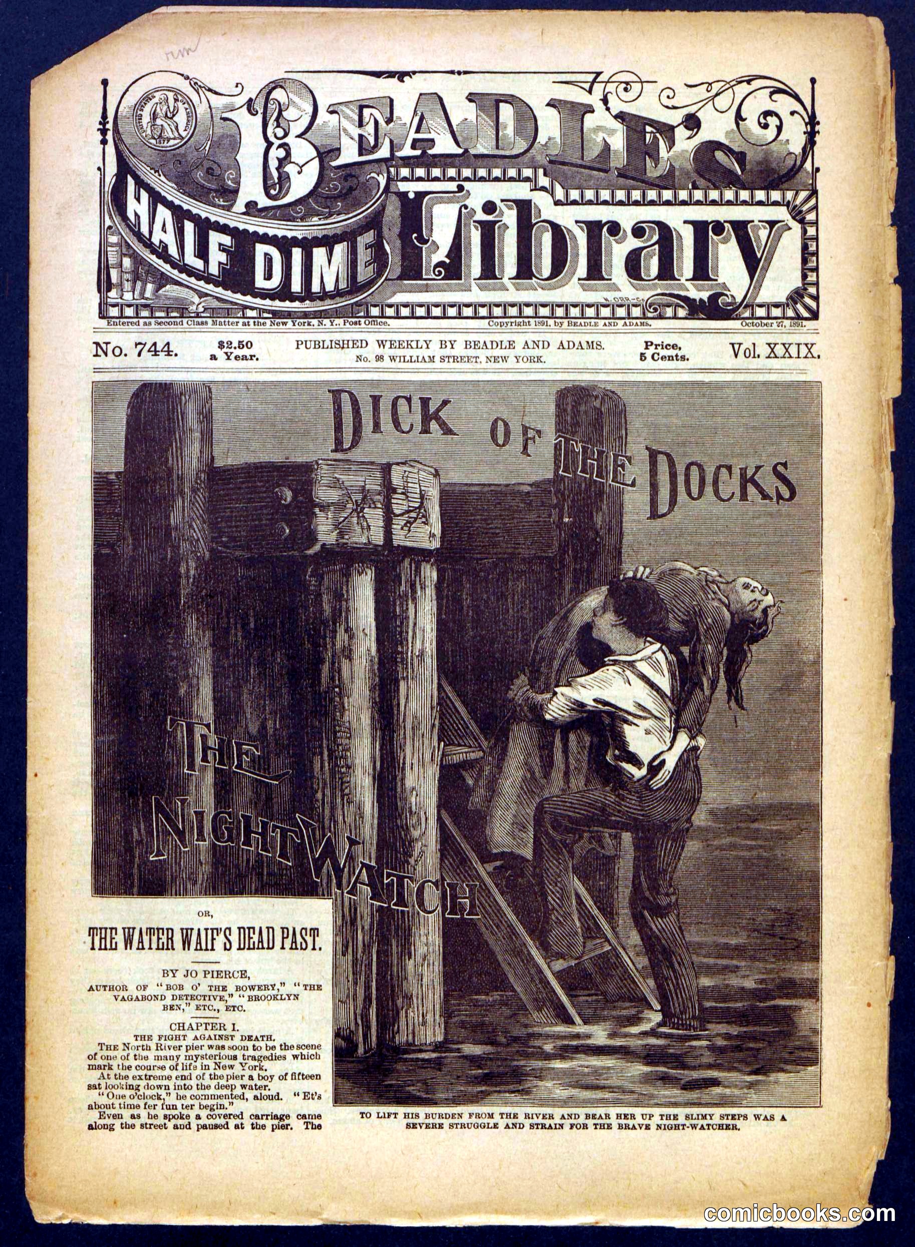 Beadle's Half Dime Library No. 744