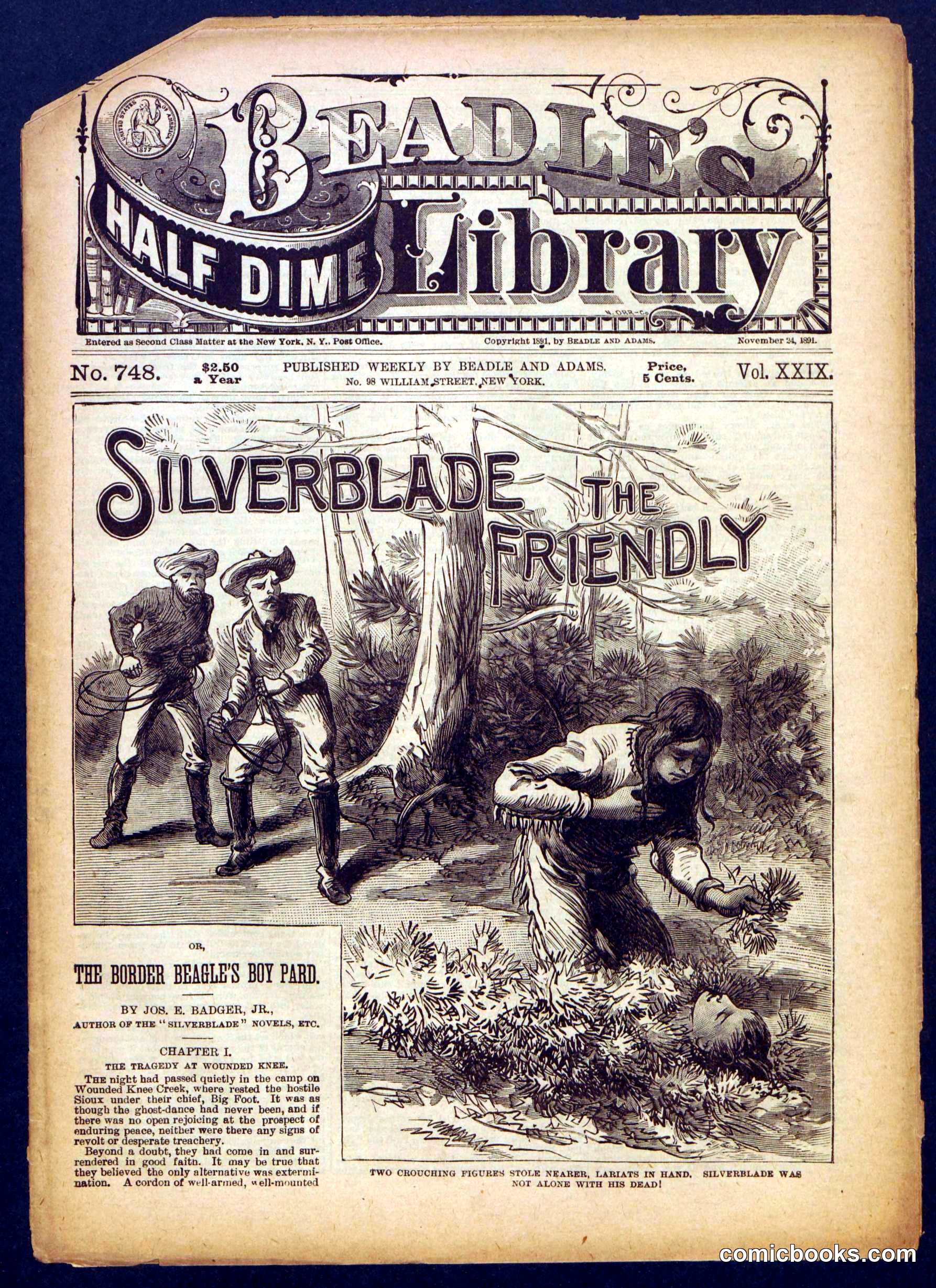 Beadle's Half Dime Library No. 748