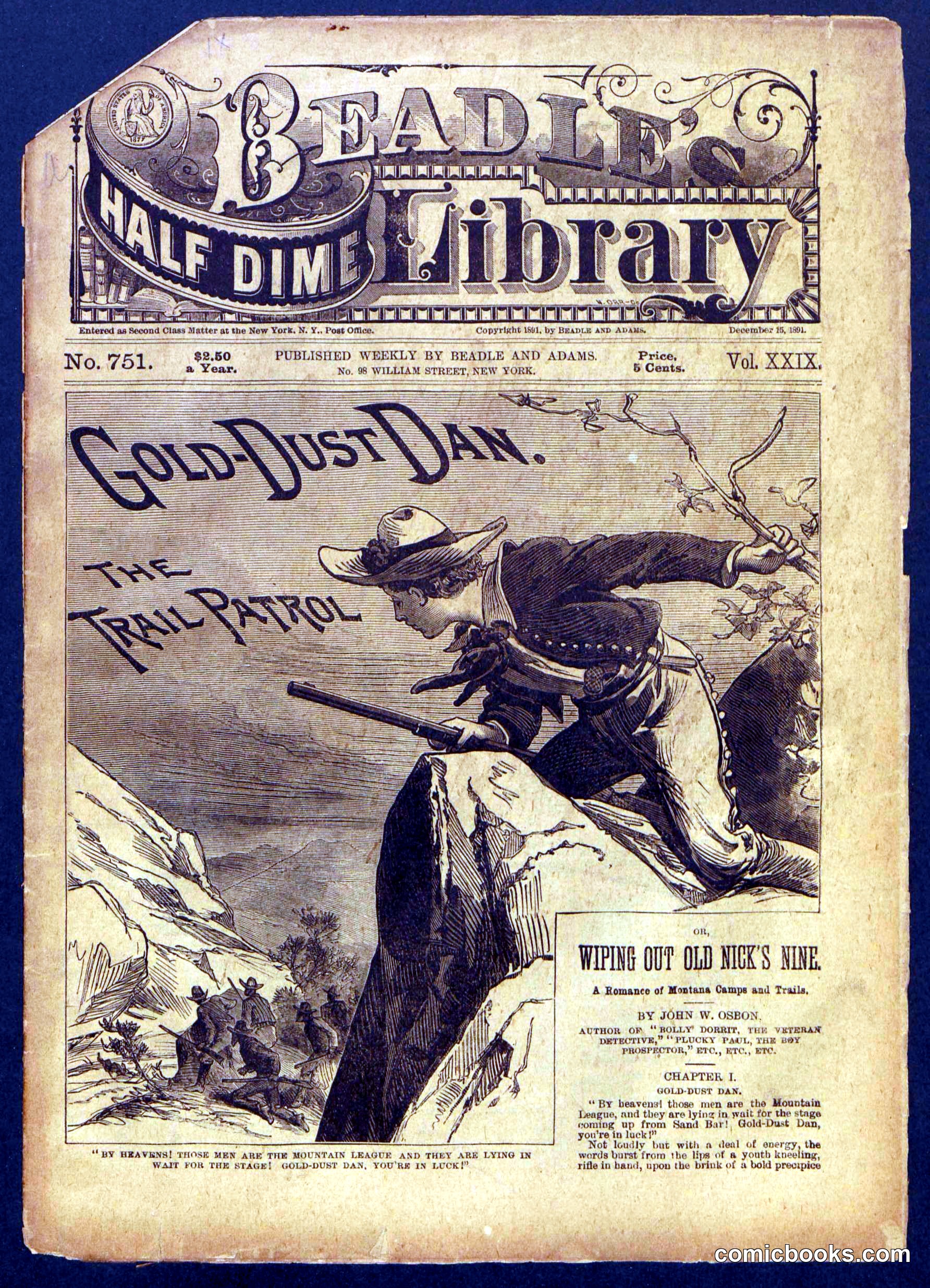 Beadle's Half Dime Library, No. 751