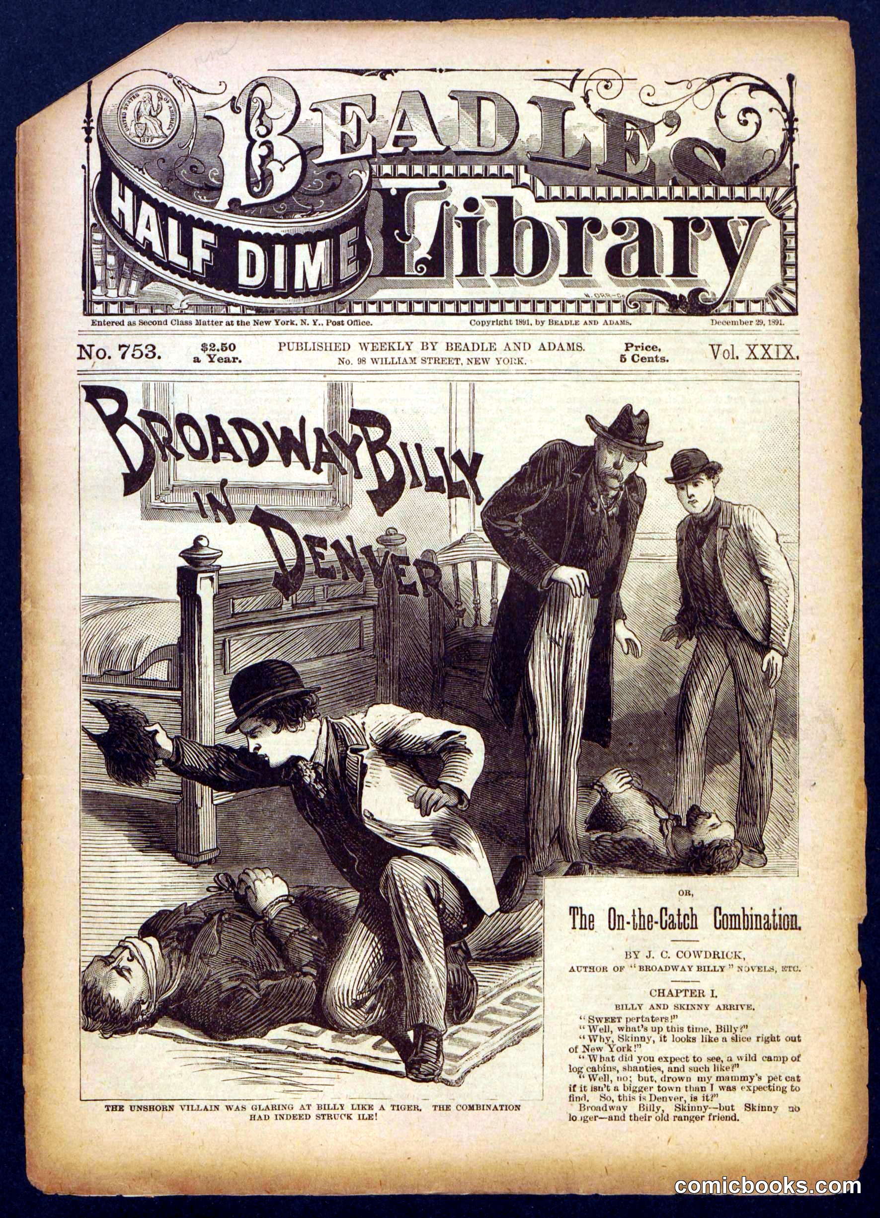 Beadle's Half Dime Library No. 753