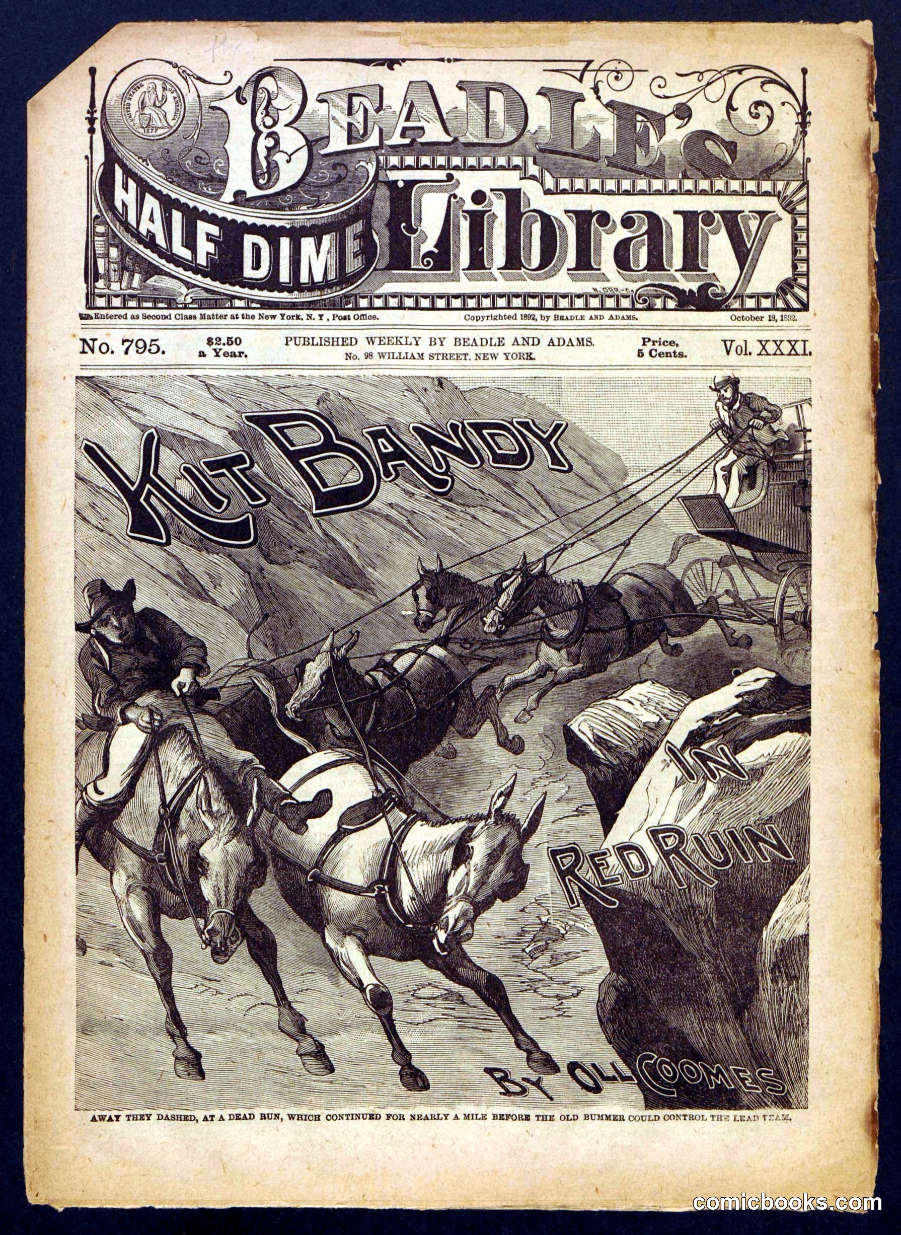 Beadle's Half Dime Library, No. 795