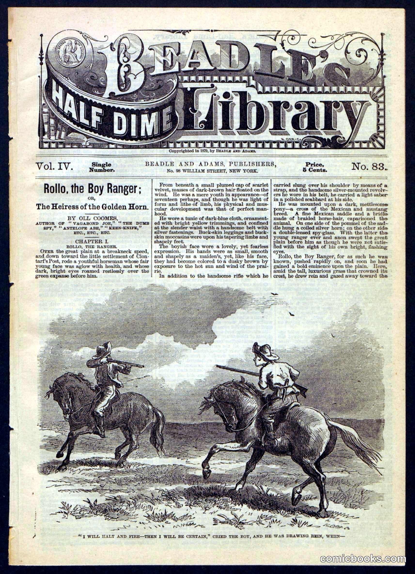 Beadle's Half Dime Library, No. 83