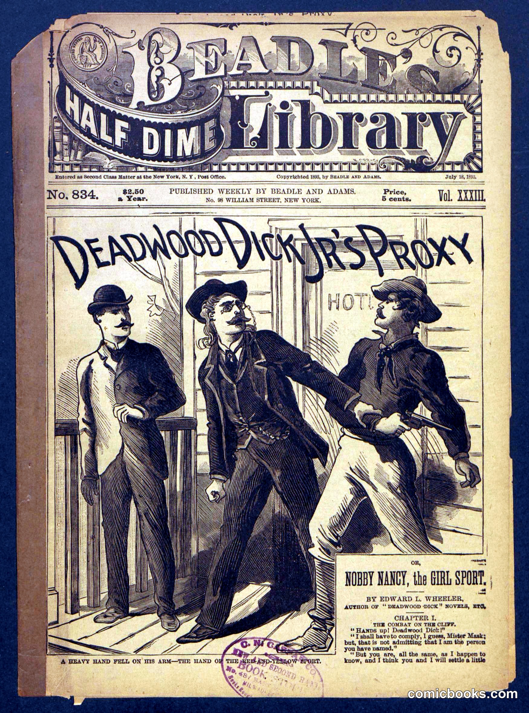 Beadle's Half Dime Library No. 834