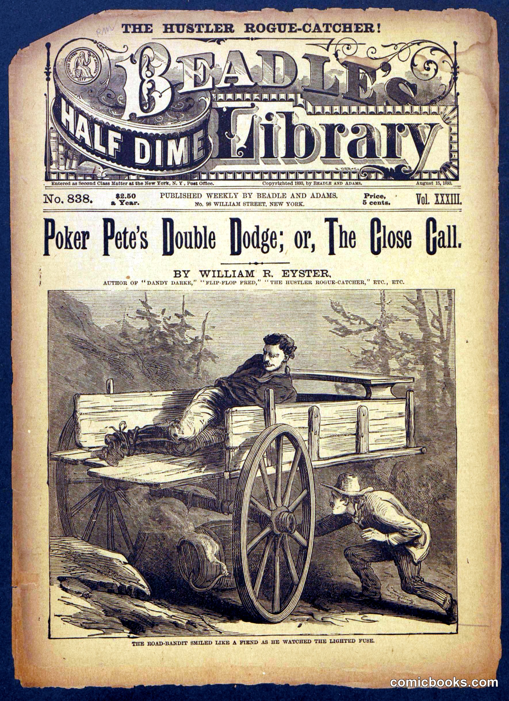 Beadle's Half Dime Library No. 838