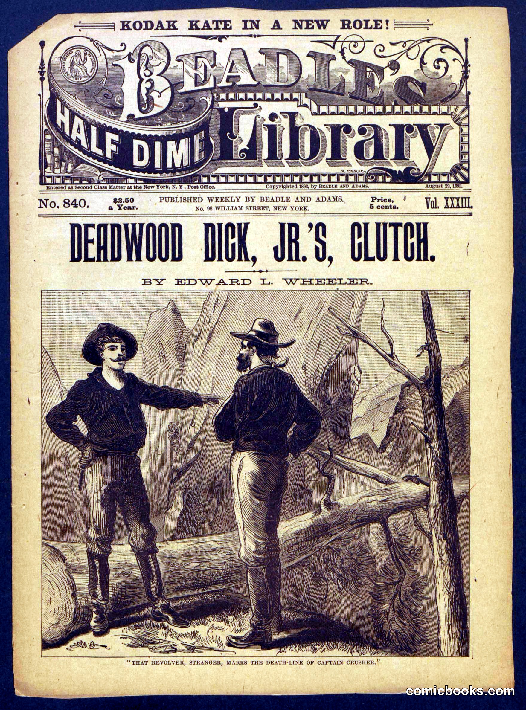 Beadle's Half Dime Library No. 840