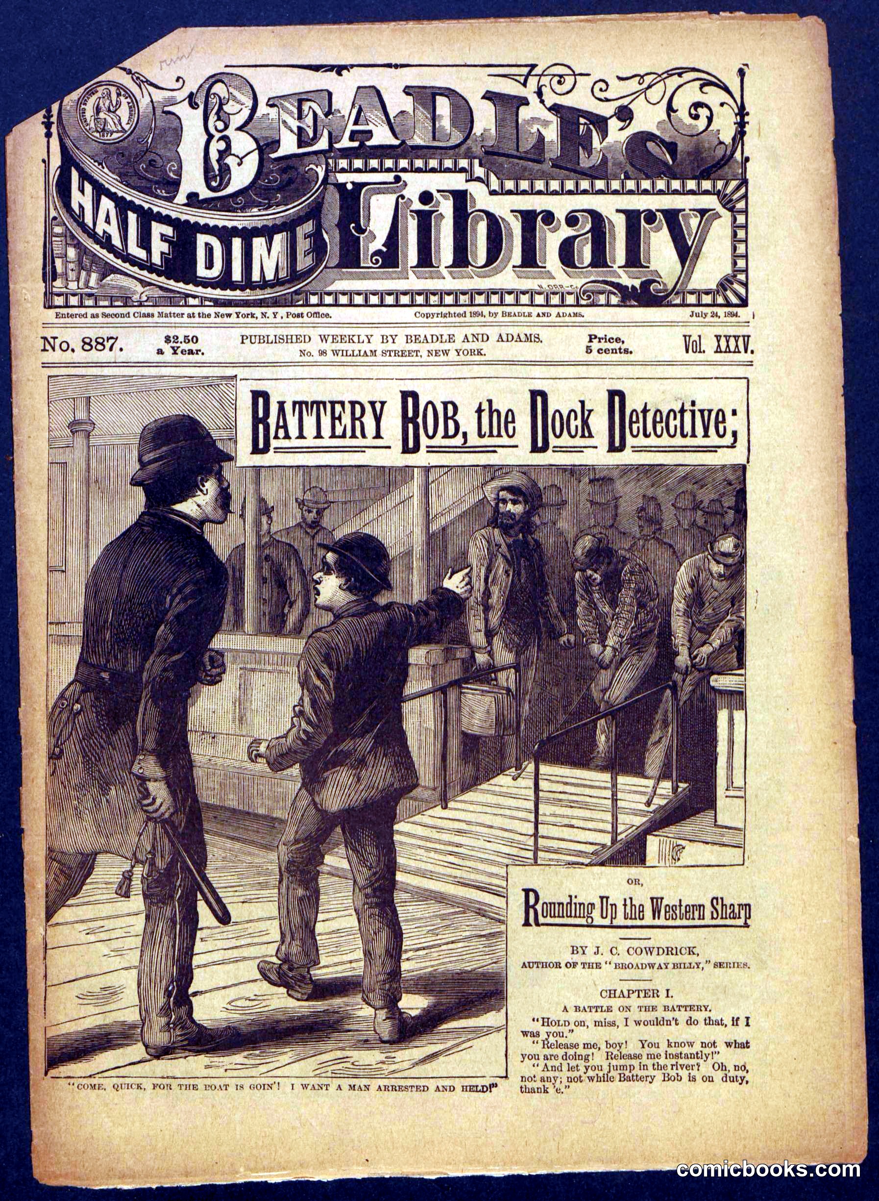 Beadle's Half Dime Library, No. 887