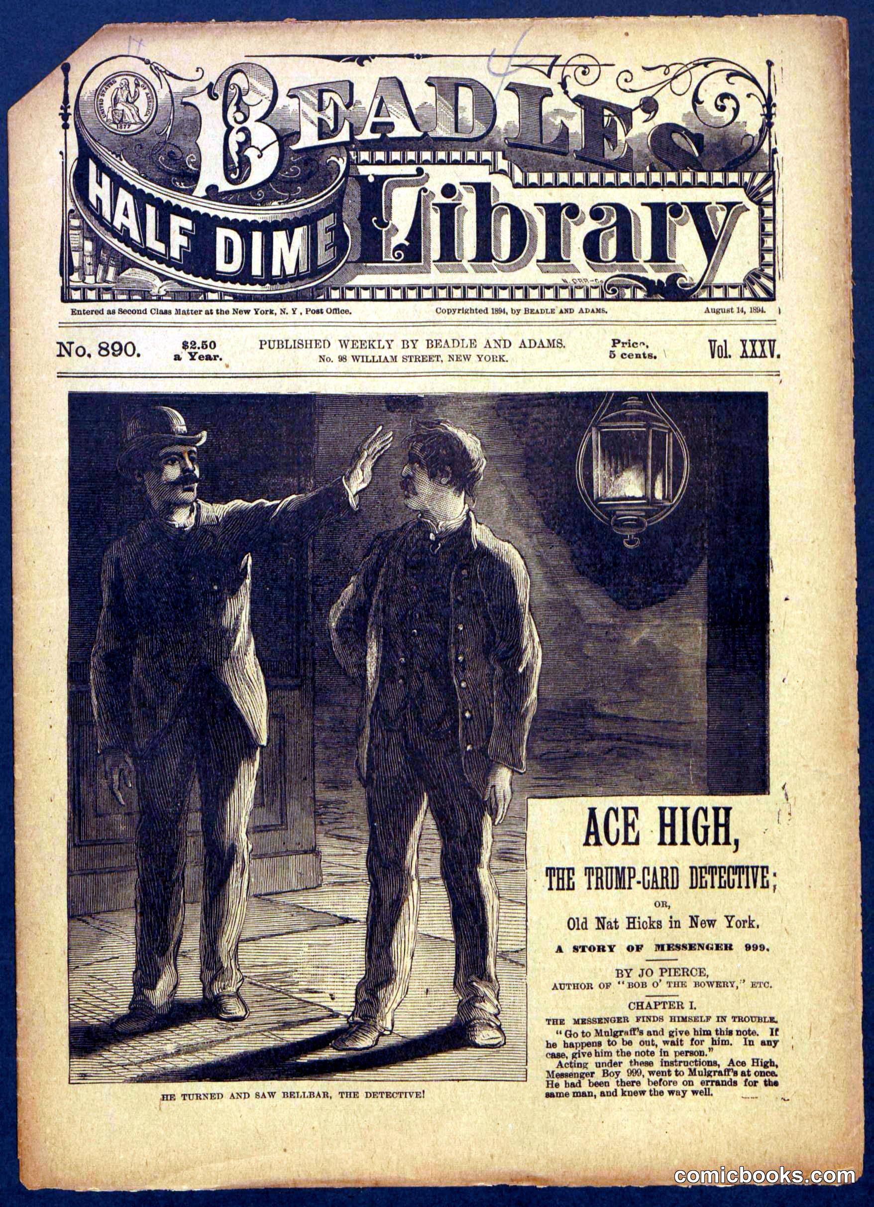 Beadle's Half Dime Library, No. 890