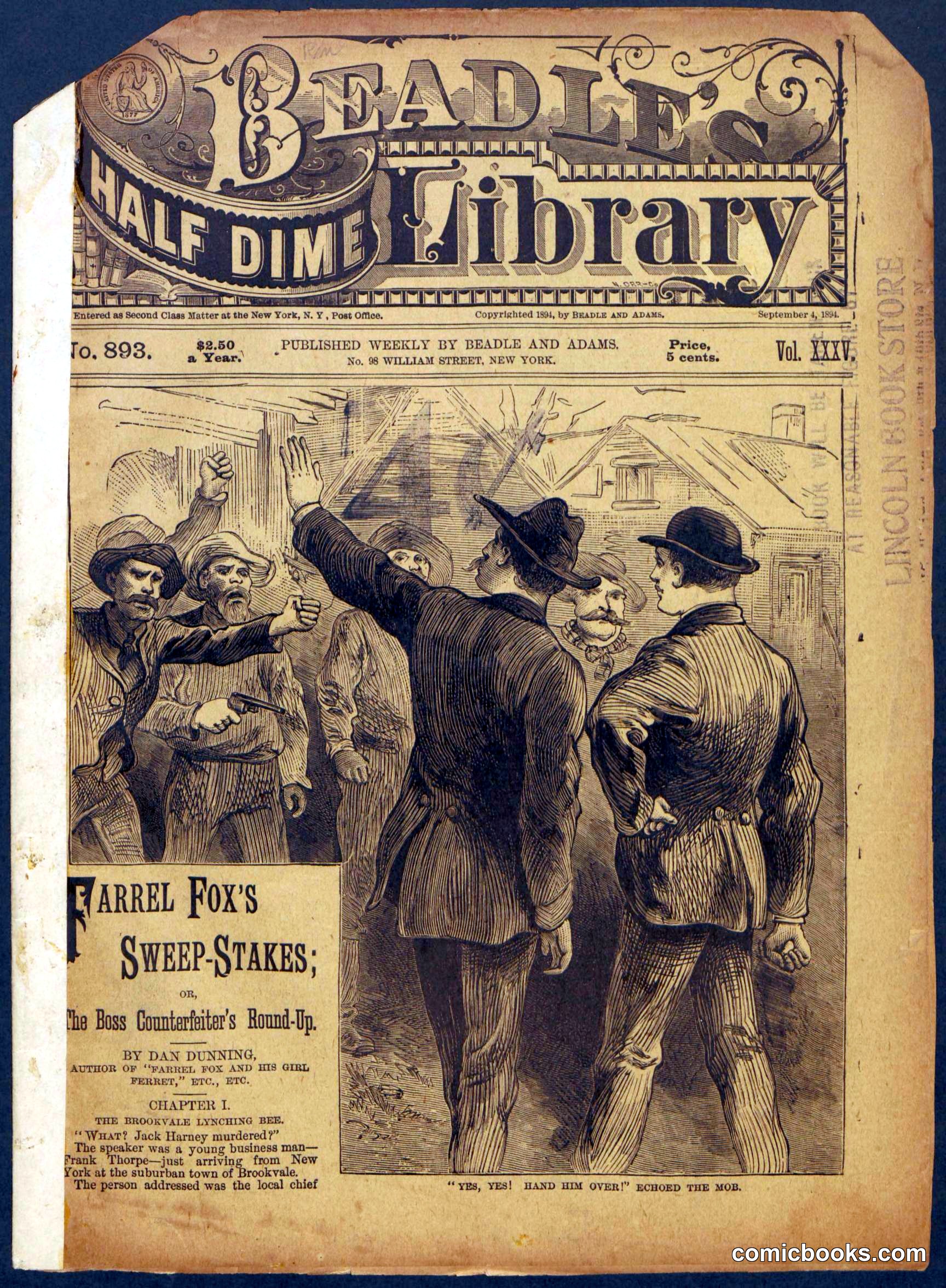 Beadle's Half Dime Library No. 893
