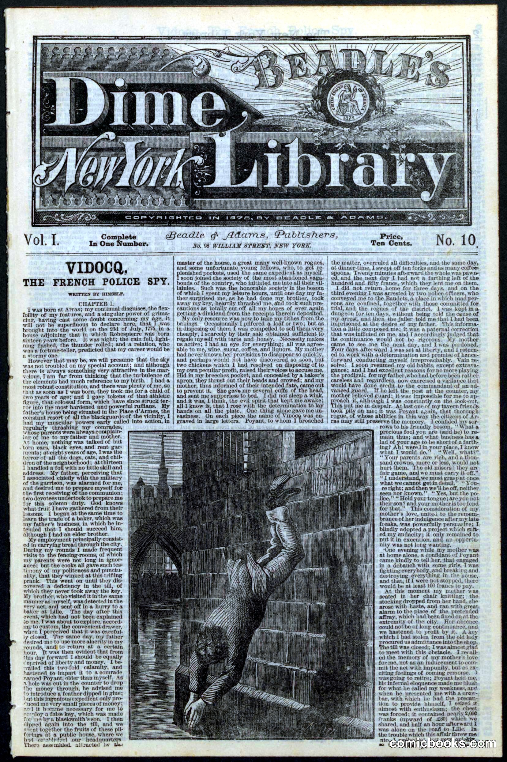 Beadle's New York Dime Library, No. 10