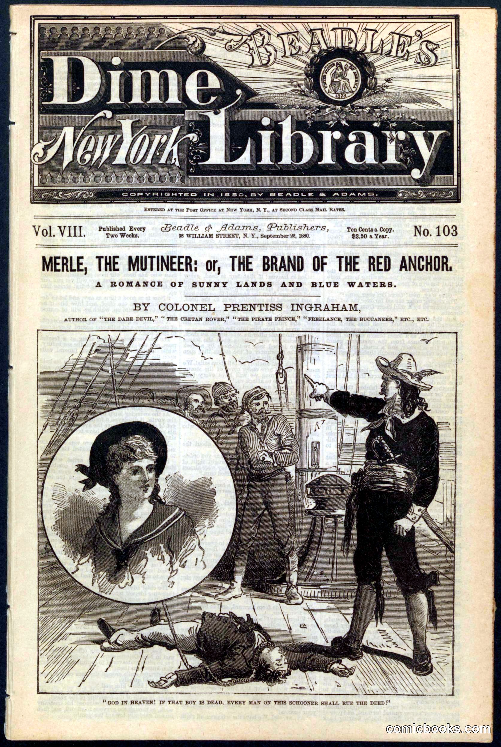Beadle's Dime Library No. 103