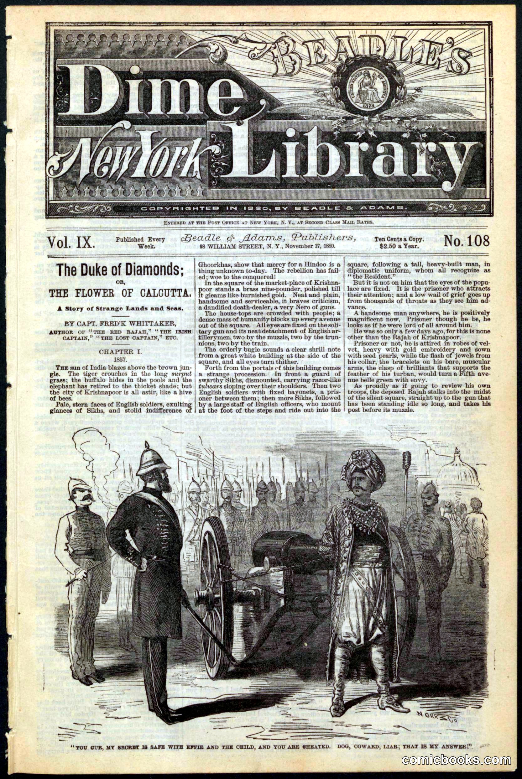 Beadle's New York Dime Library, No. 108