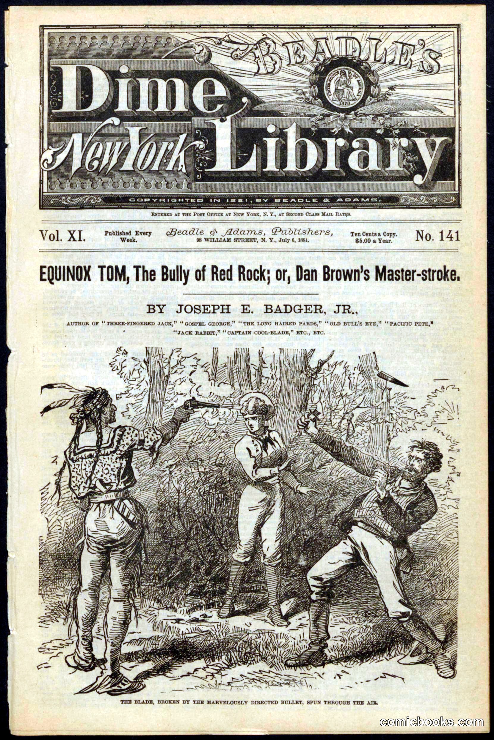 Beadle's New York Dime Library, No. 141