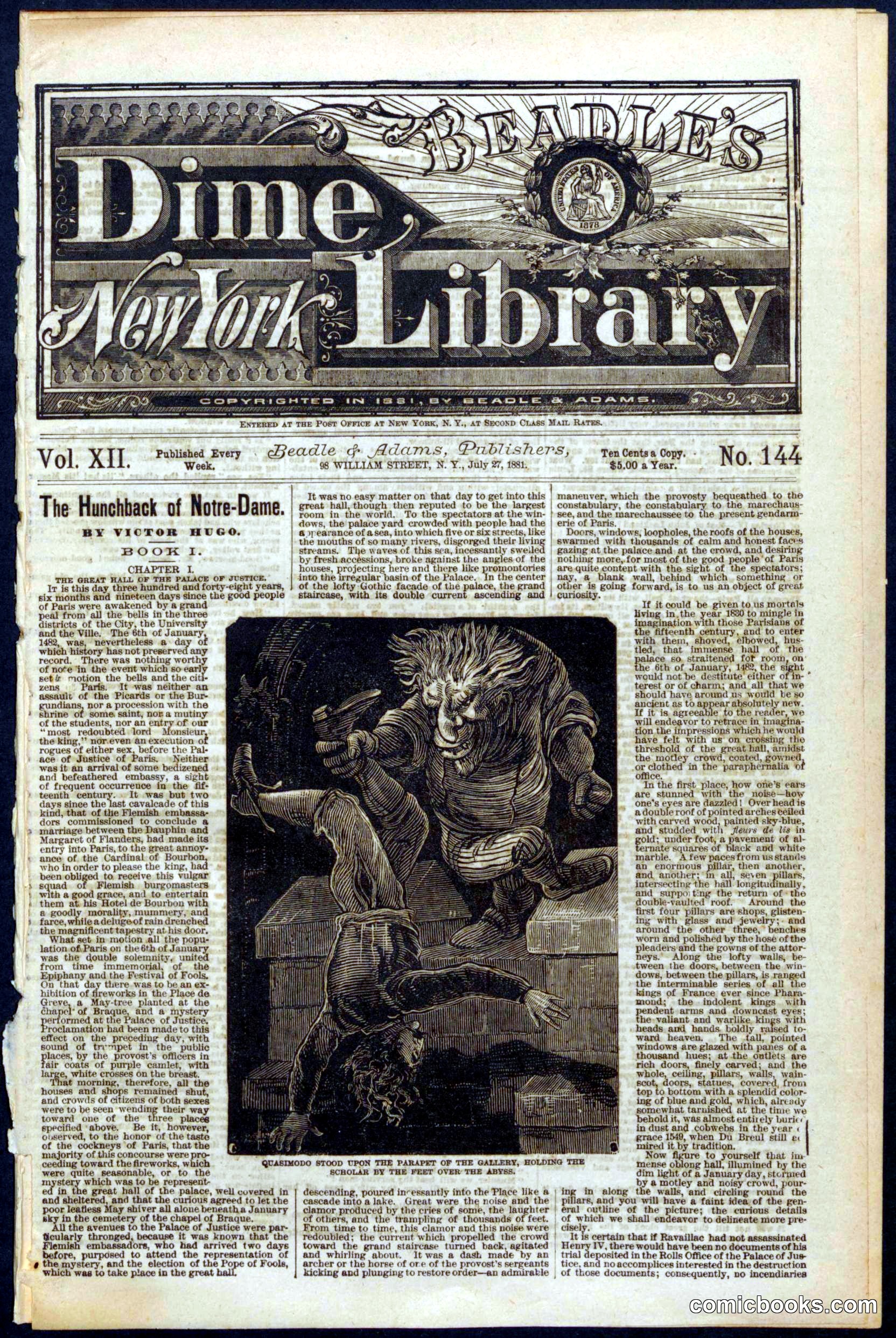 Beadle's New York Dime Library, No. 144
