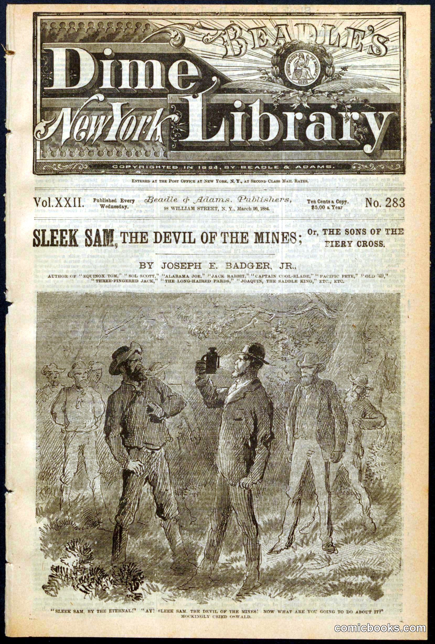 Beadle's New York Dime Library, No. 283
