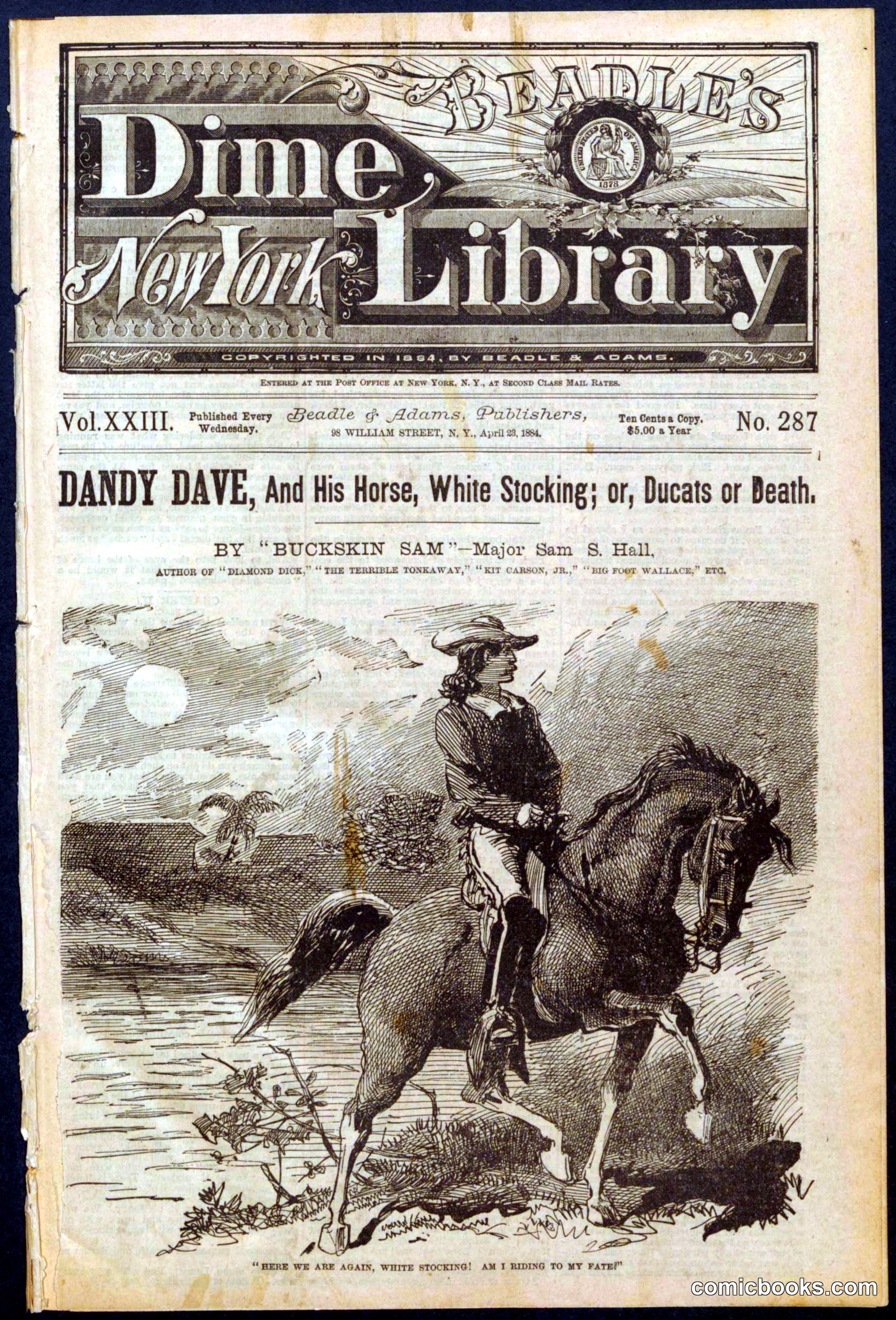 Beadle's New York Dime Library, No. 287