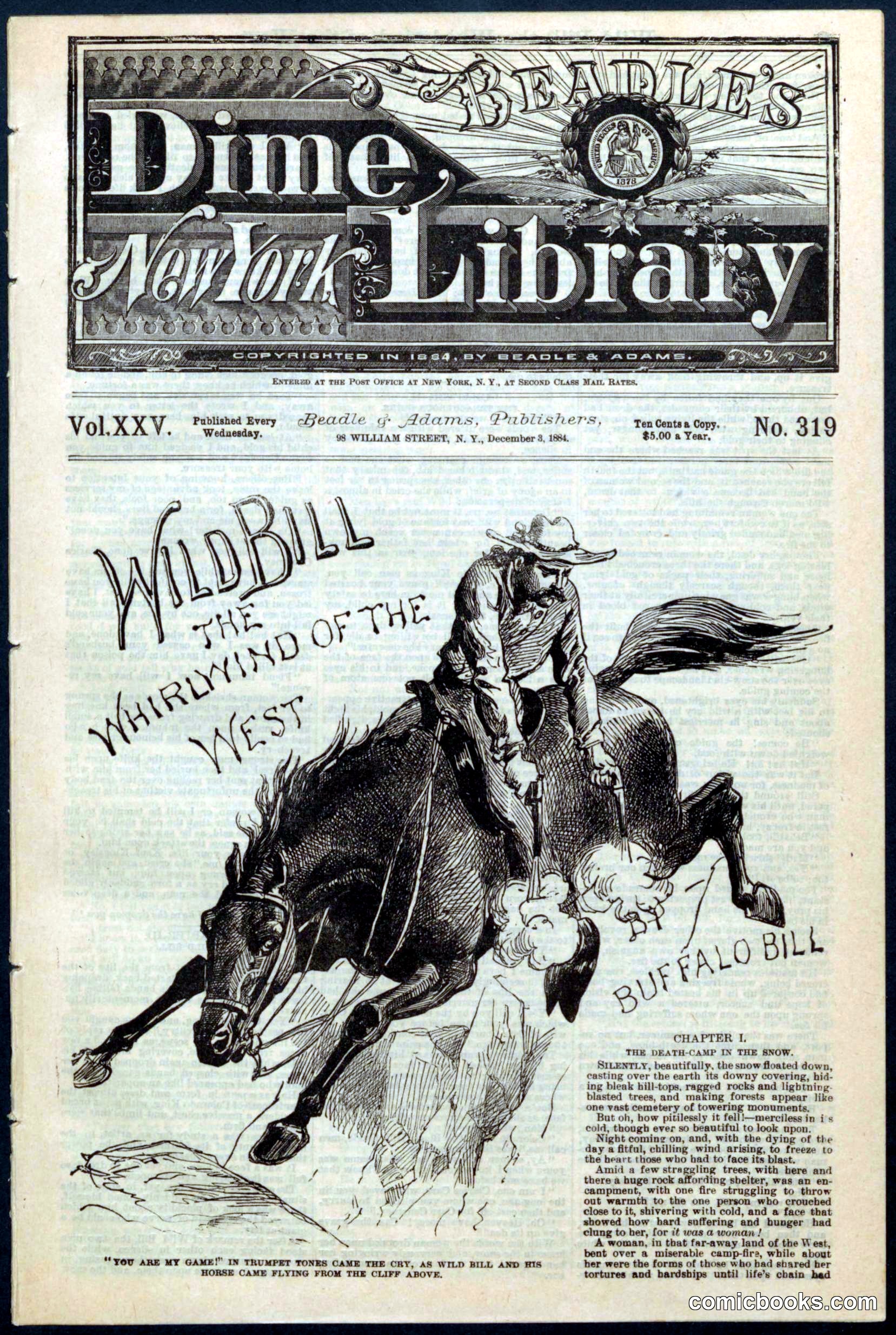 Beadle's New York Dime Library No. 319