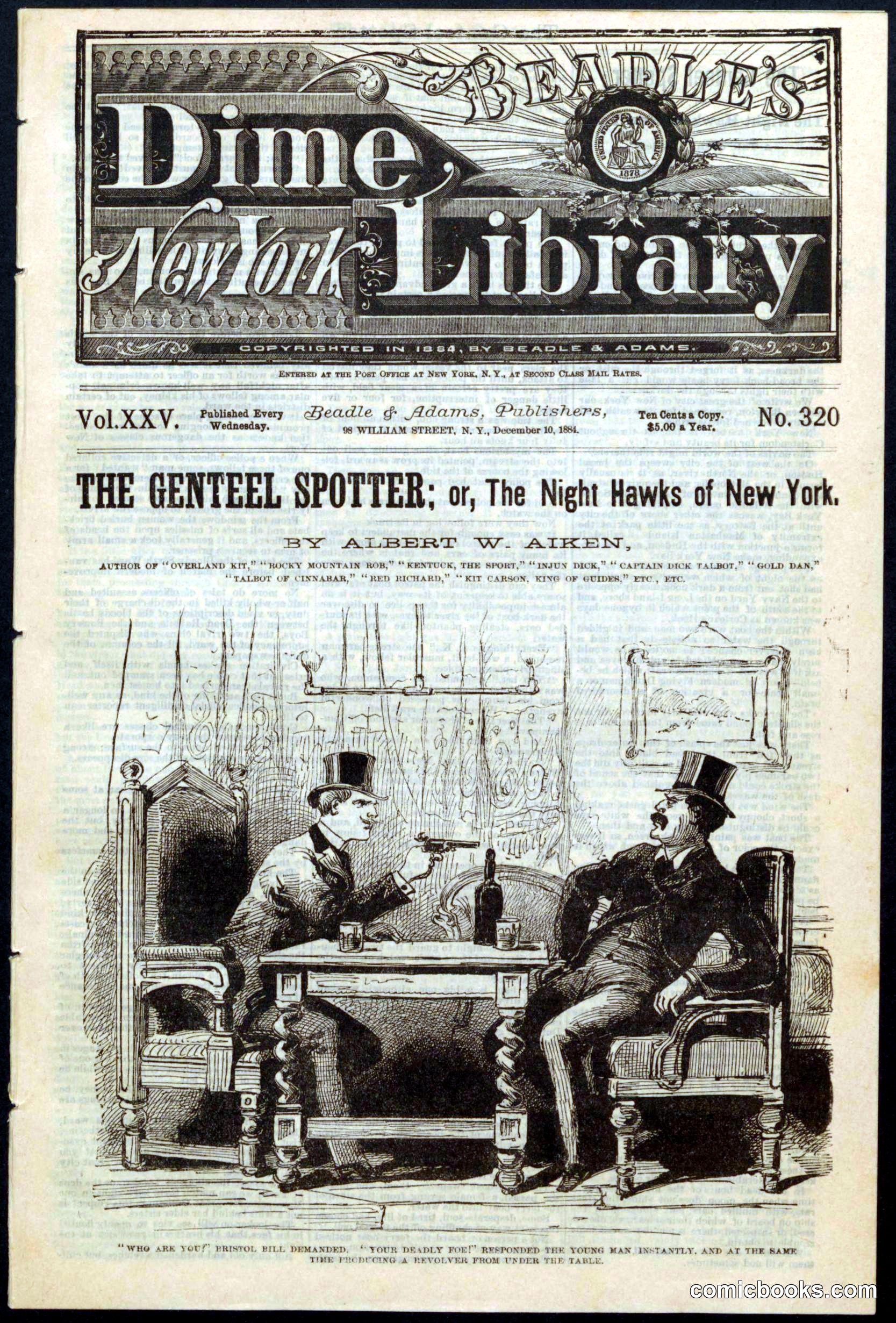 Beadle's New York Dime Library, No. 320