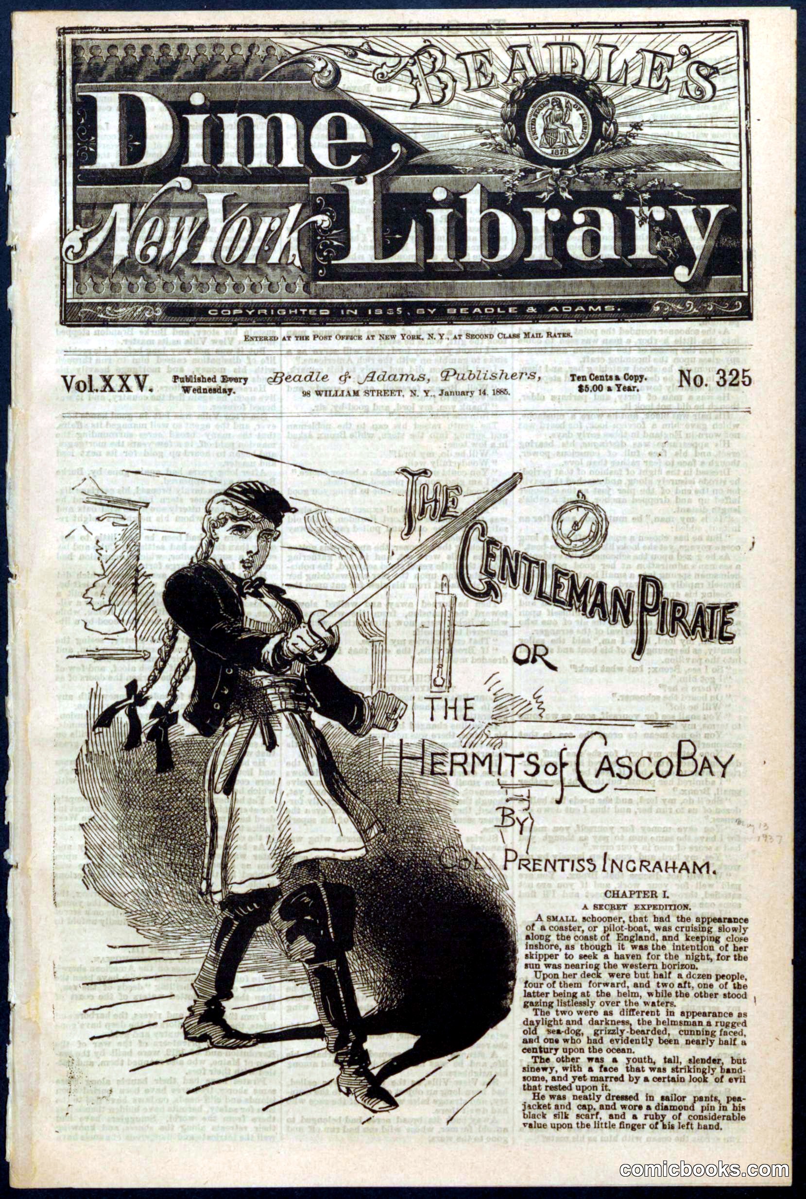 Beadle's New York Dime Library No. 325