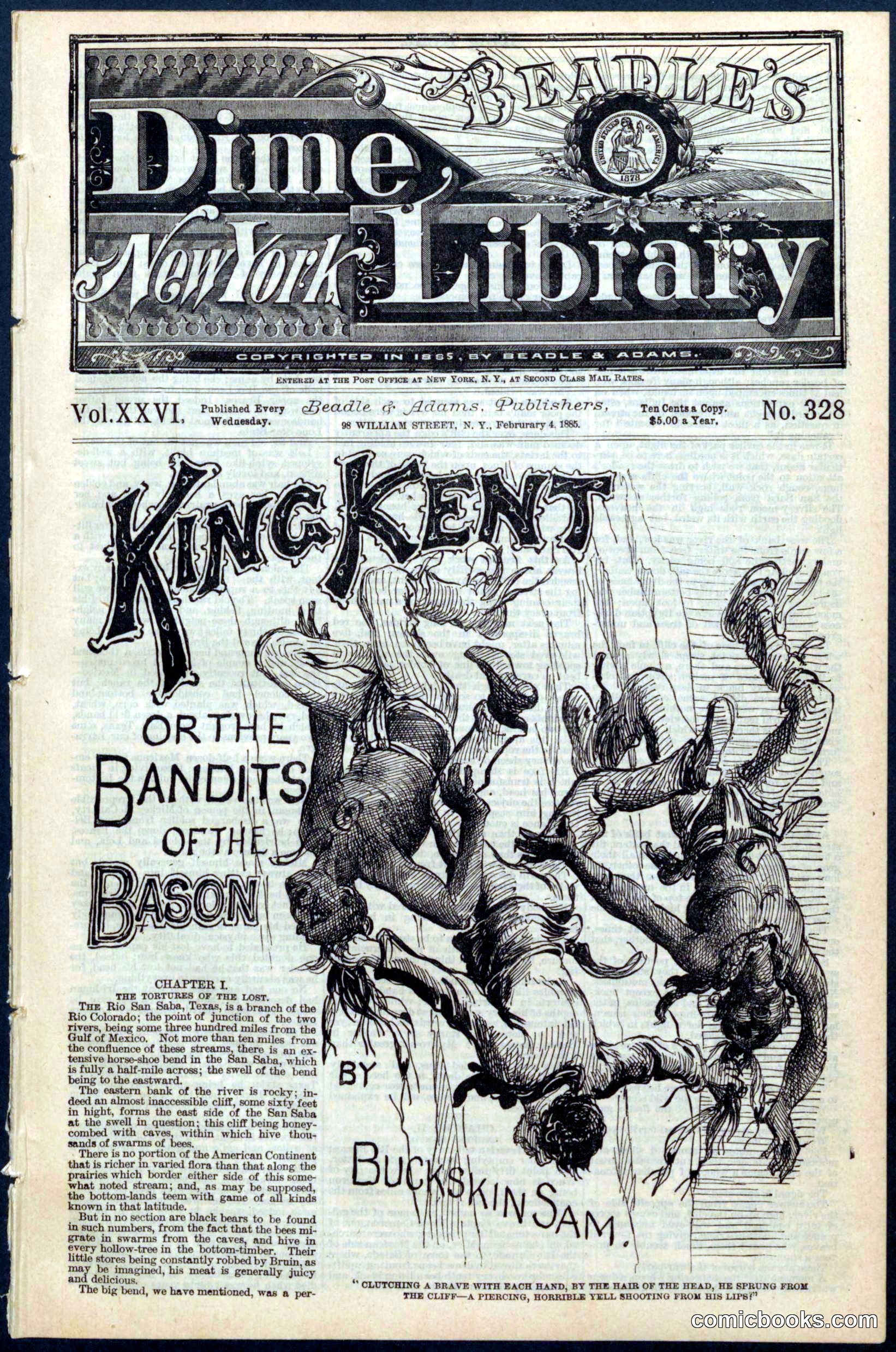 Beadle's New York Dime Library No. 328