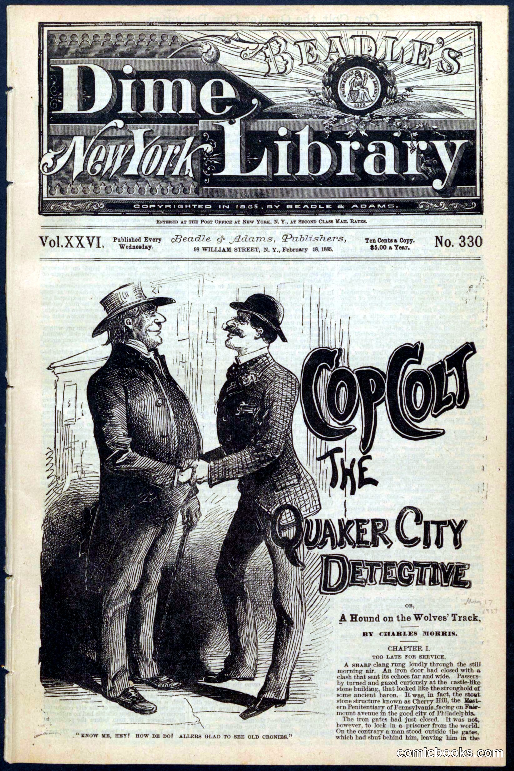Beadle's New York Dime Library No. 330