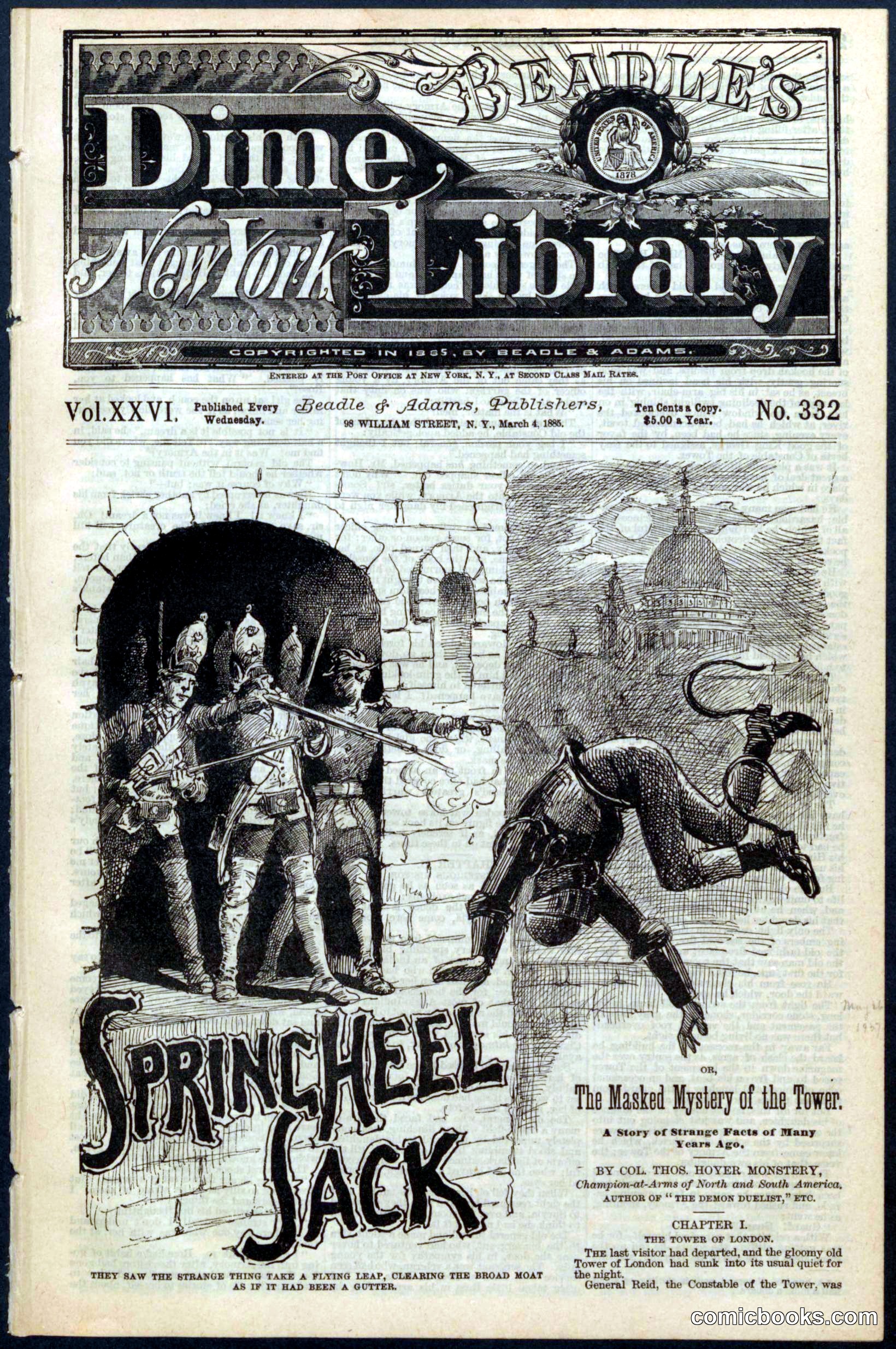 Beadle's New York Dime Library, No. 332