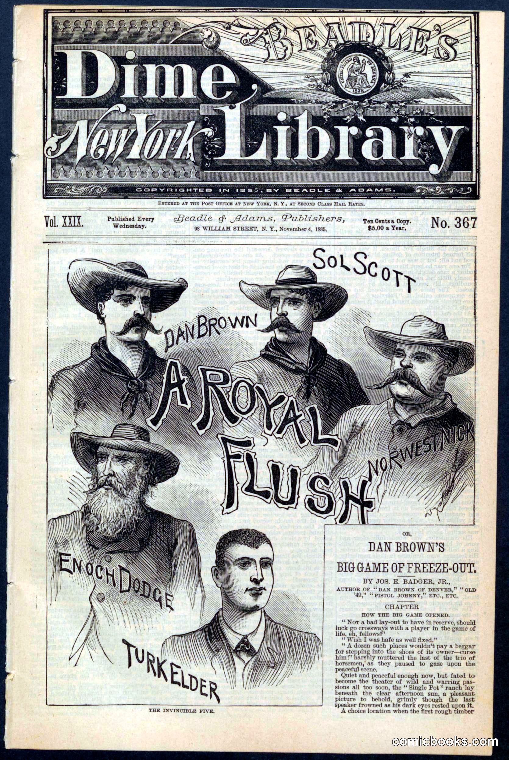 Beadle's New York Dime Library No. 367