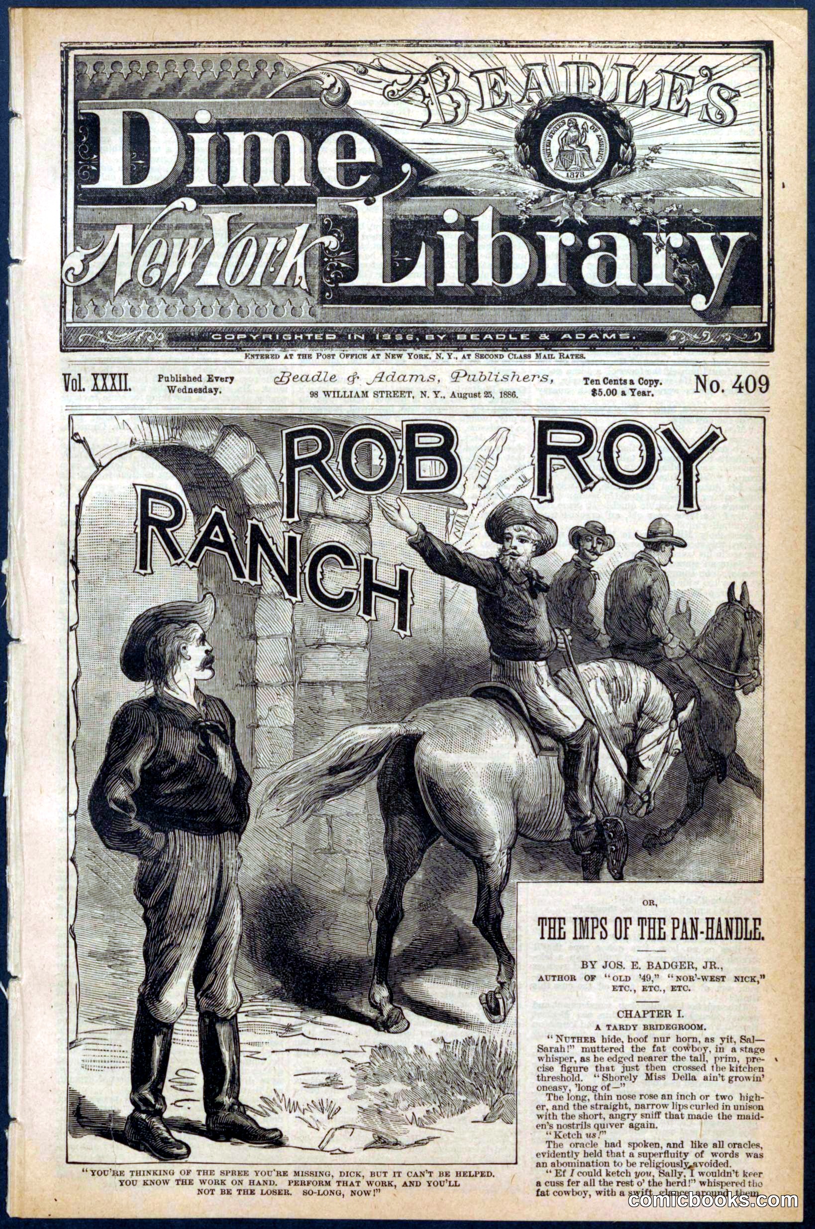 Beadle's Dime Library No. 409: Rob Roy Ranch