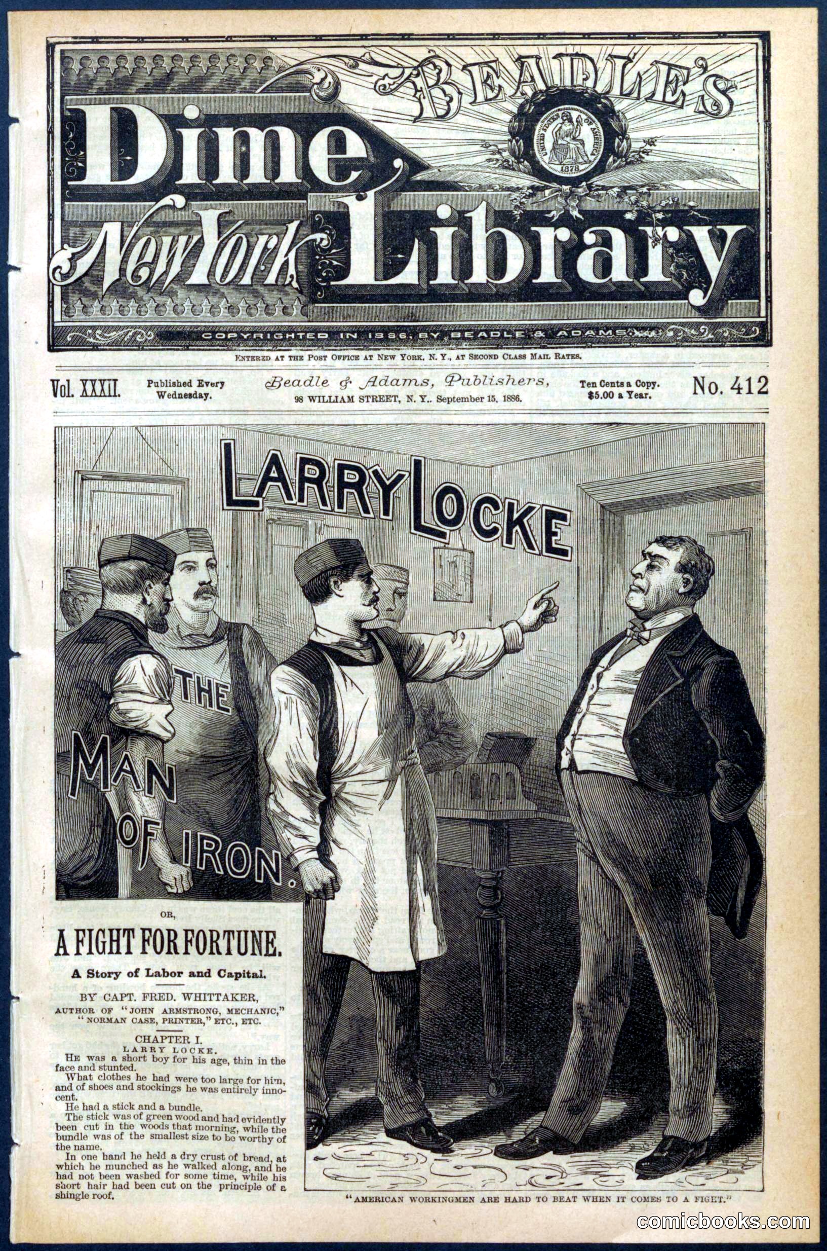 Beadle's Dime Library No. 412